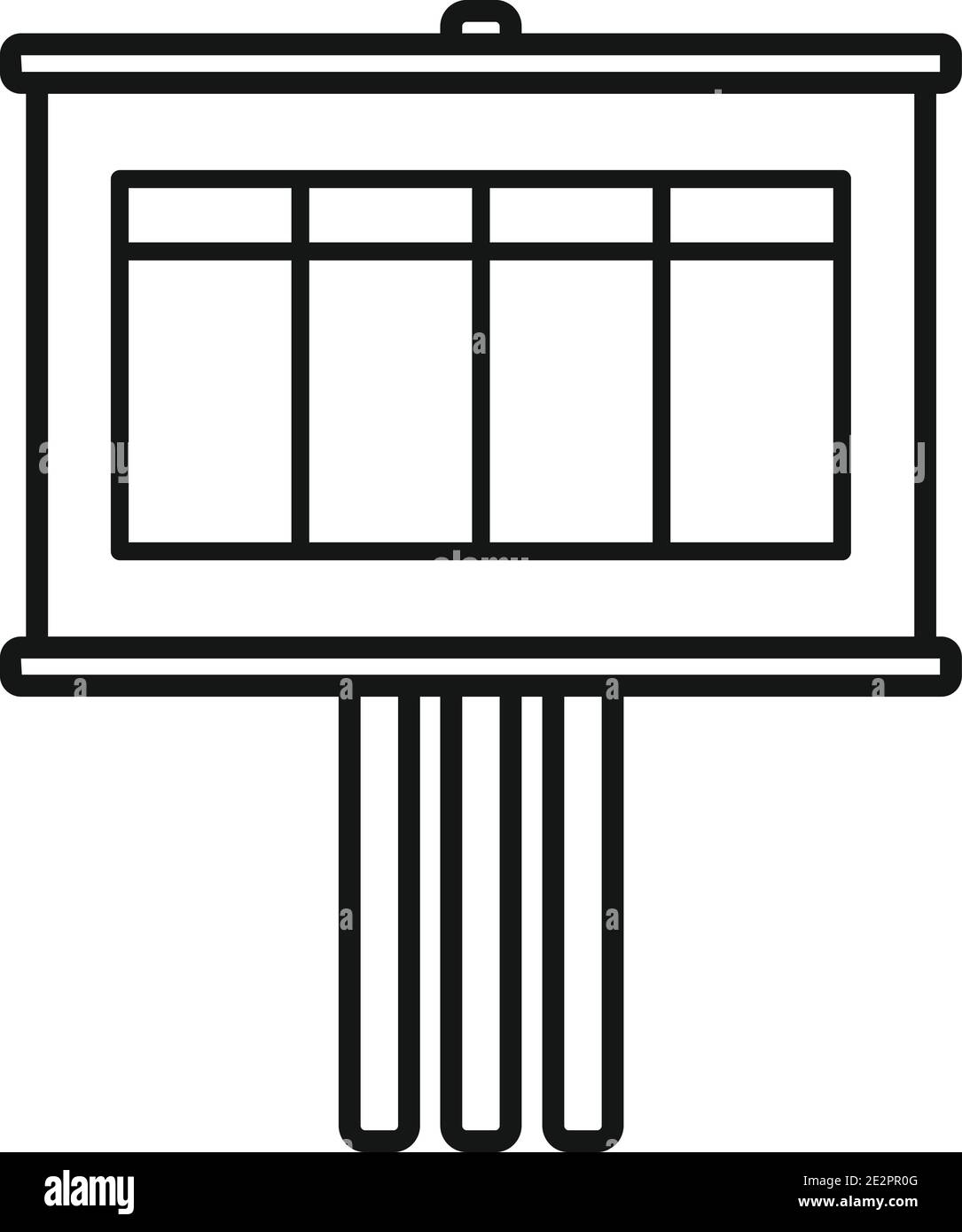 Billboard estimator icon, outline style Stock Vector