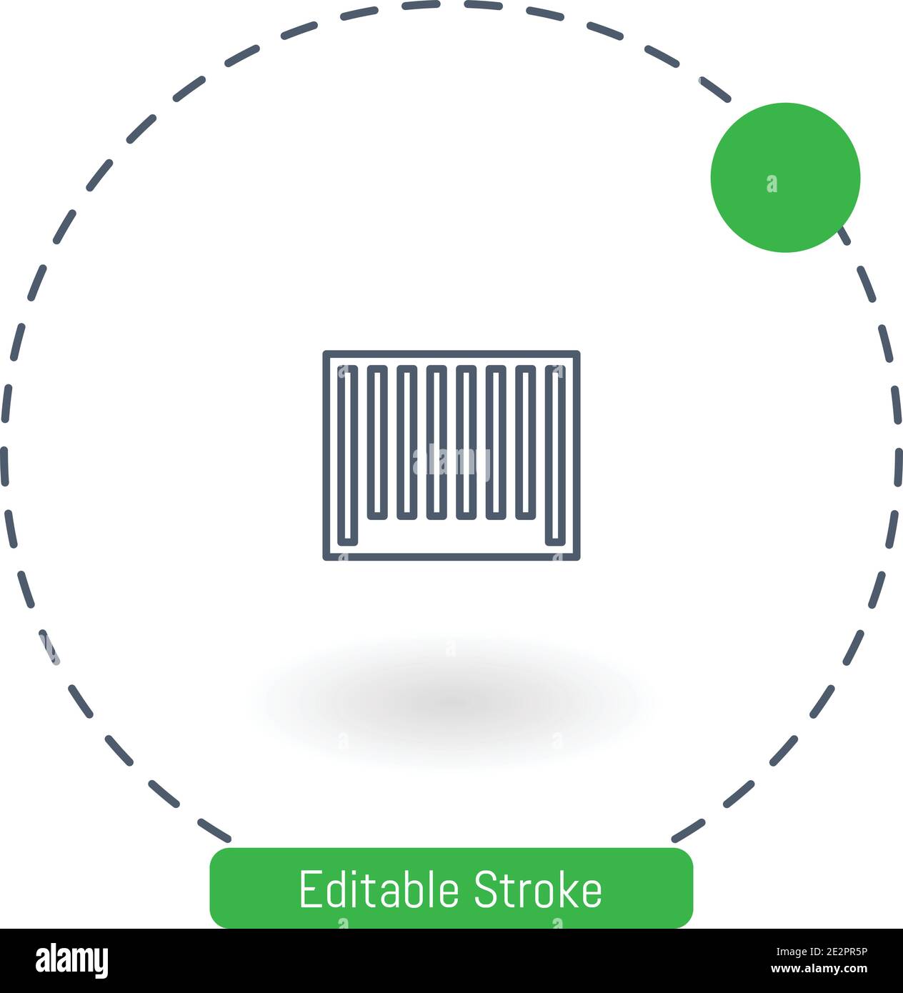 barcode vector icon editable stroke outline icons for web and mobile Stock Vector