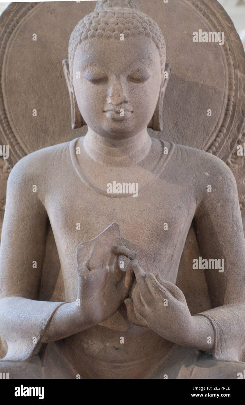 Buddhist sculpture in British Museum, London, England, UK Stock Photo