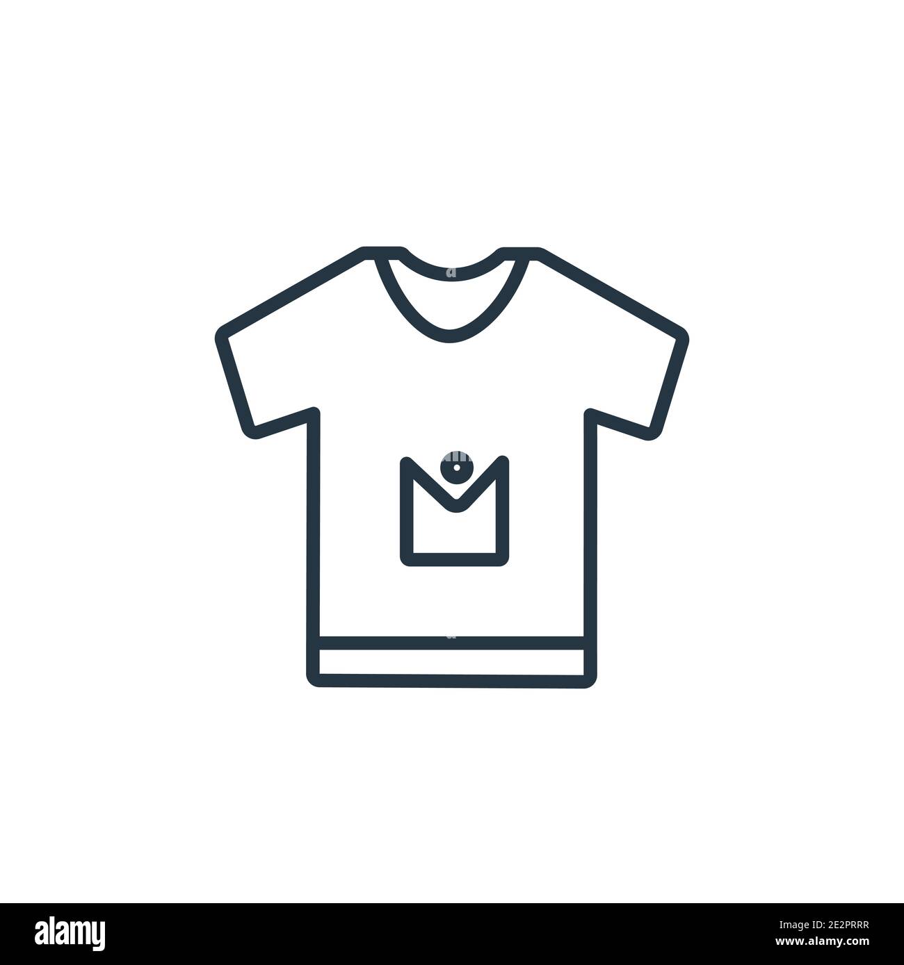 T shirt outline vector icon. Thin line black t shirt icon, flat vector ...