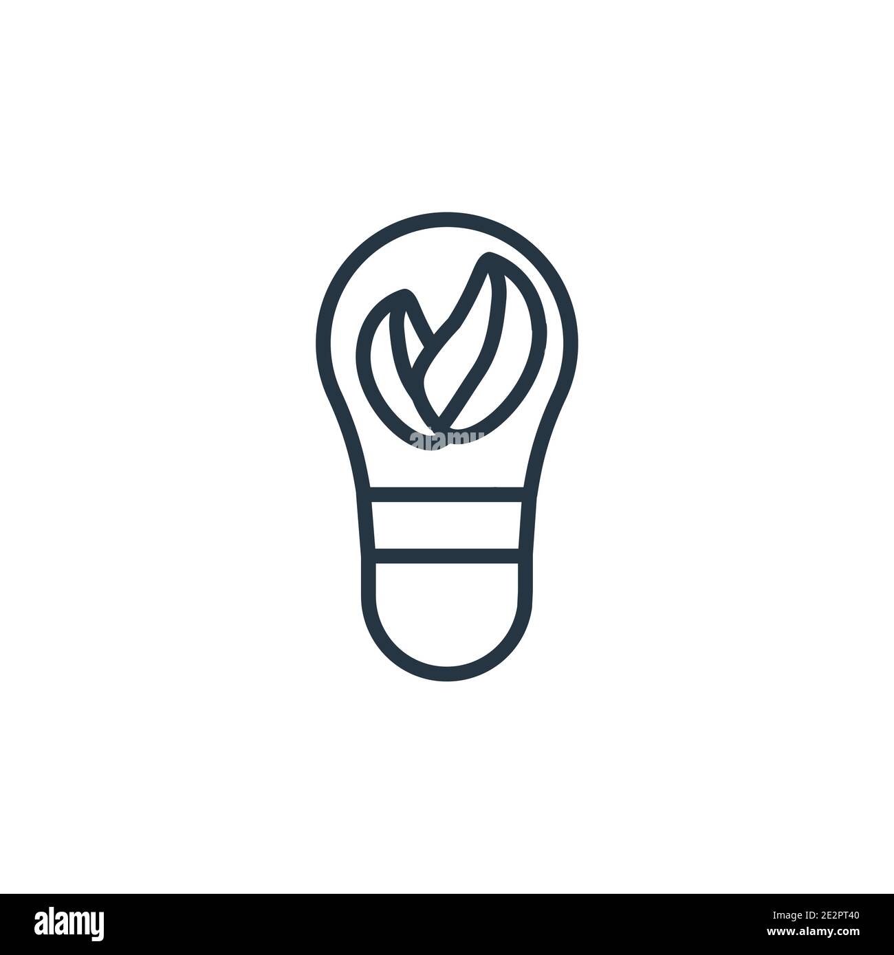 Eco light outline vector icon. Thin line black eco light icon, flat
