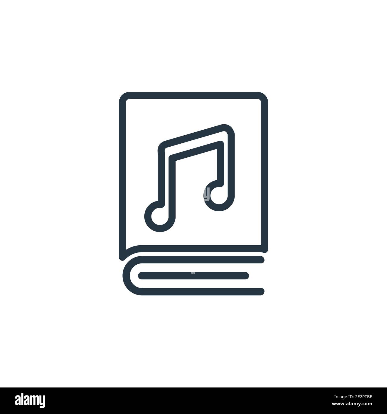Musical note outline vector icon. Thin line black musical note icon ...