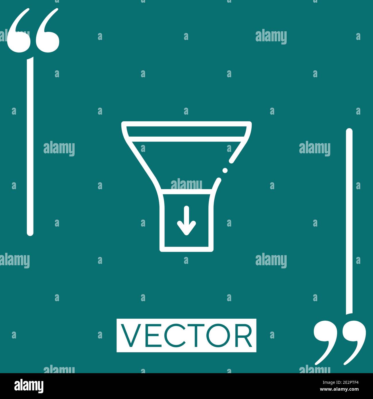 funnel vector icon Linear icon. Editable stroked line Stock Vector