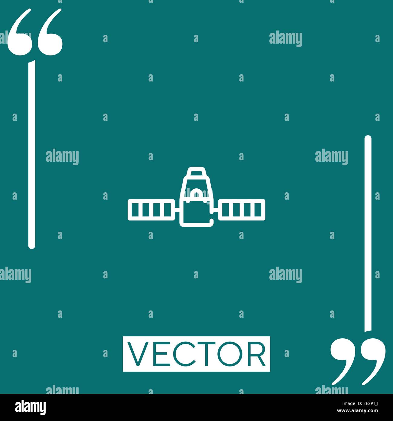 satellite vector icon Linear icon. Editable stroke line Stock Vector