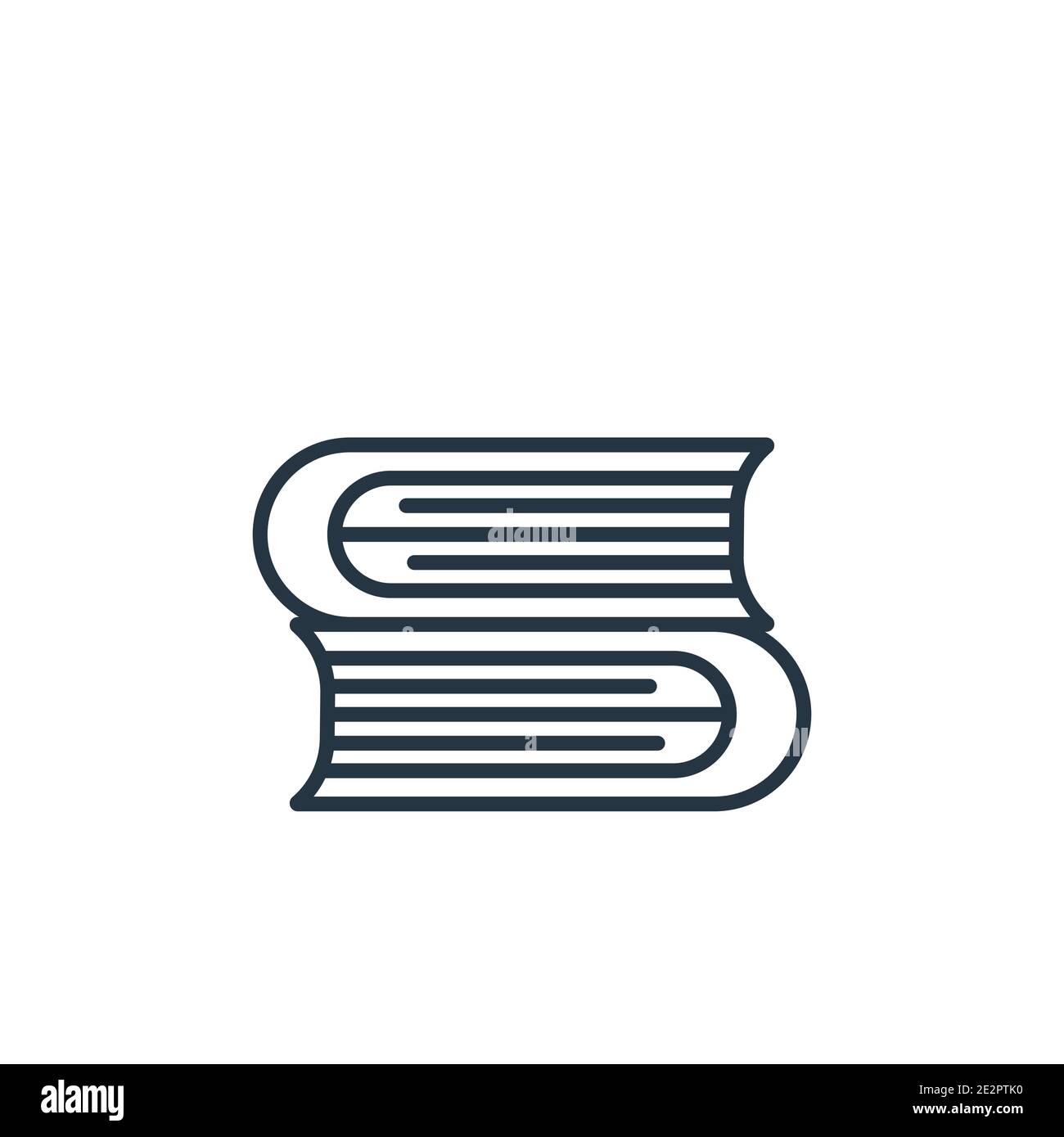 Books couple outline vector icon. Thin line black books couple icon ...