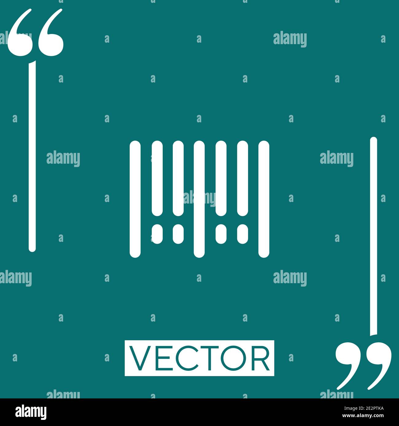 barcode vector icon Linear icon. Editable stroke line Stock Vector