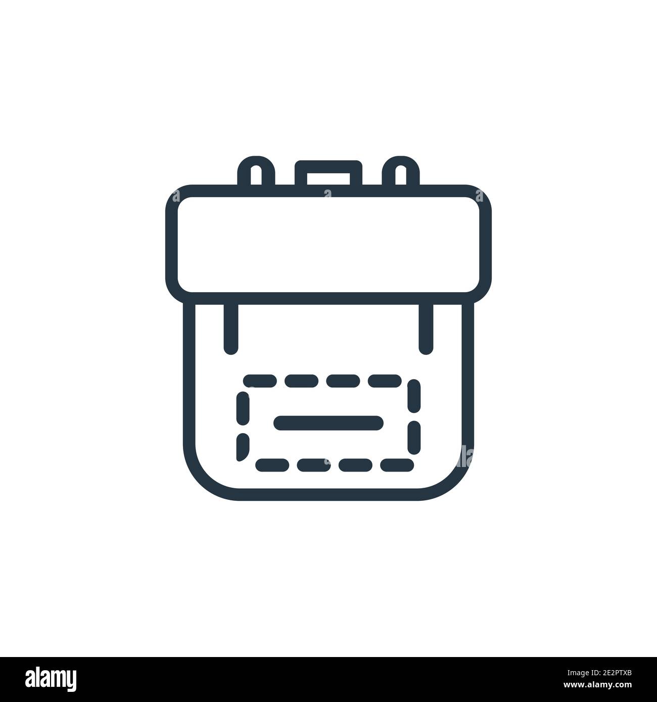 School bag outline vector icon. Thin line black school bag icon, flat ...