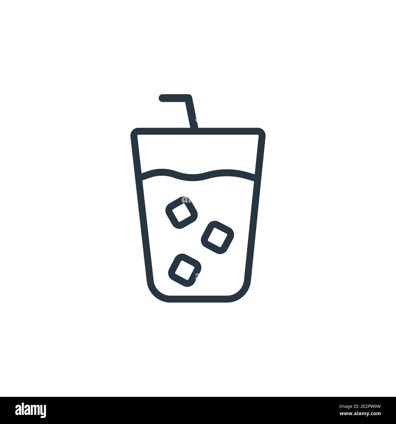 Beverage outline vector icon. Thin line black beverage icon, flat