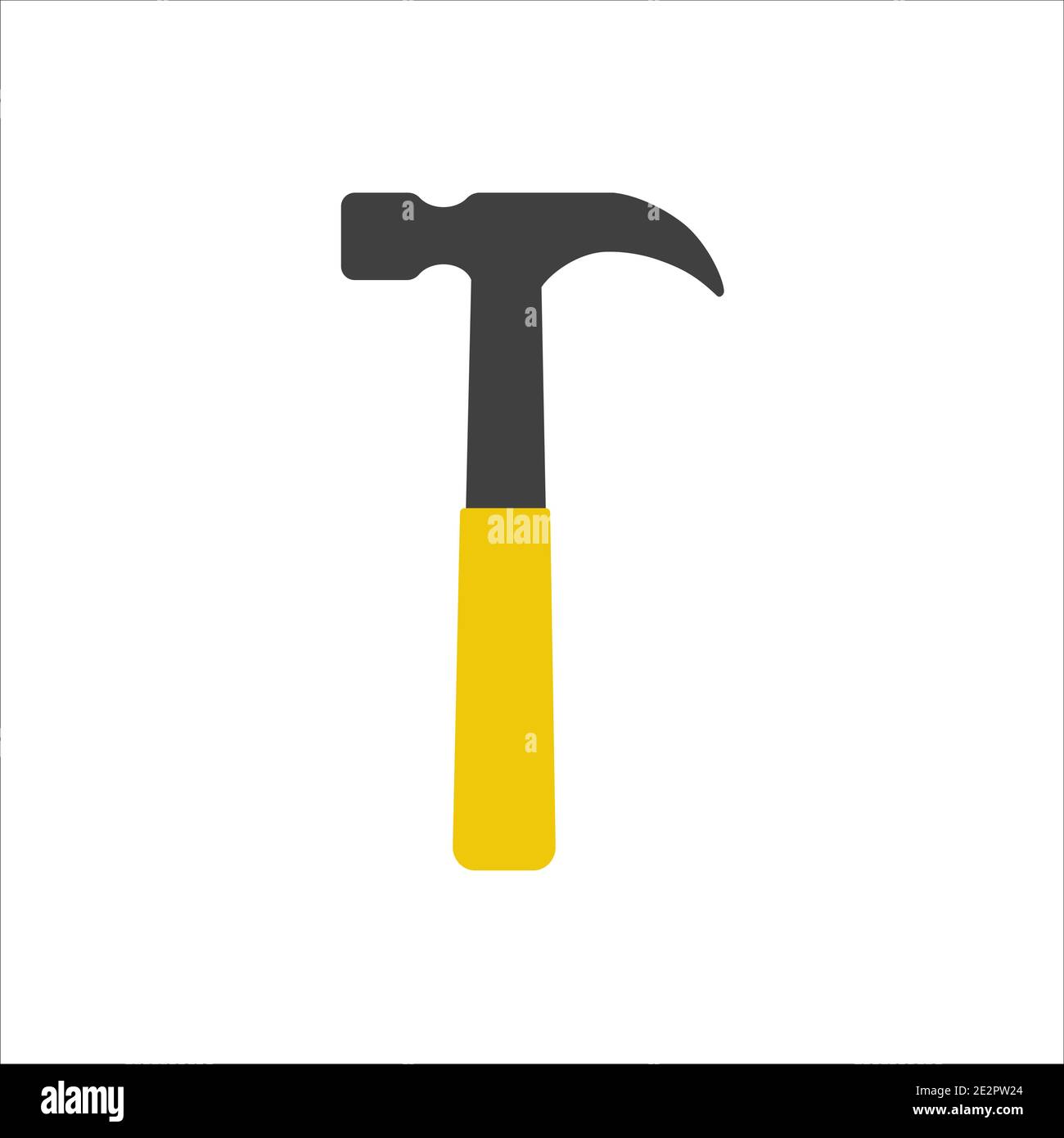 Hammer Icon In Trendy Flat Style Isolated On White Background For