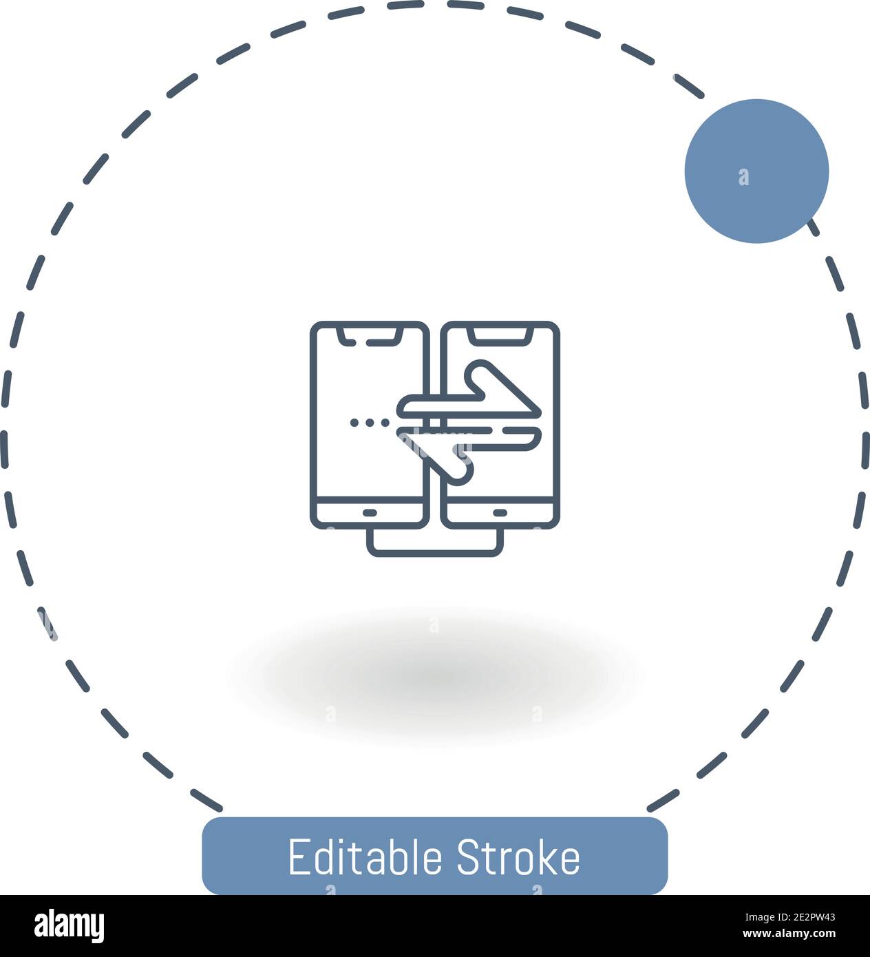data transfer vector icon editable stroke outline icons for web and mobile Stock Vector