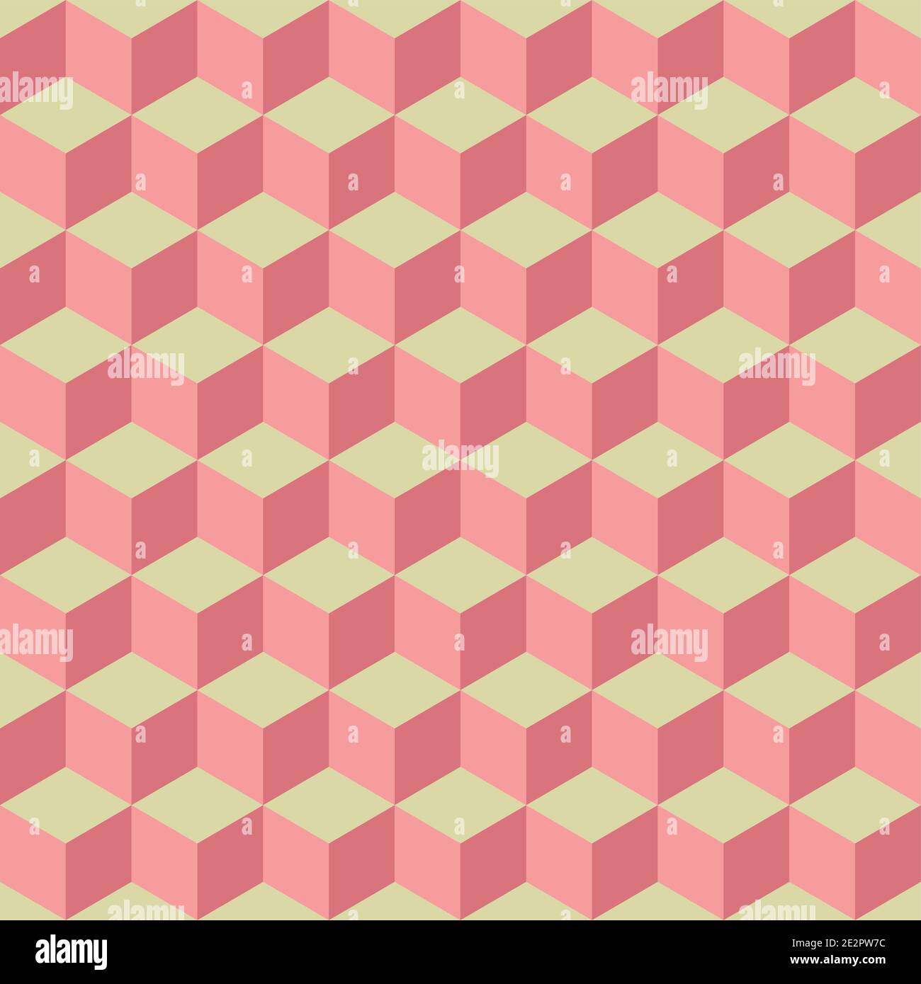 Seamless pattern - abstract multicolored geometric cubes. Perfect color combination background. Stock Vector