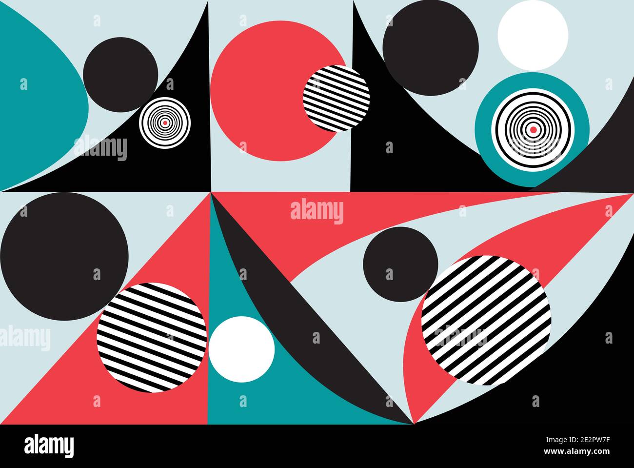 Abstract bright geometric background of various interesting objects and ...
