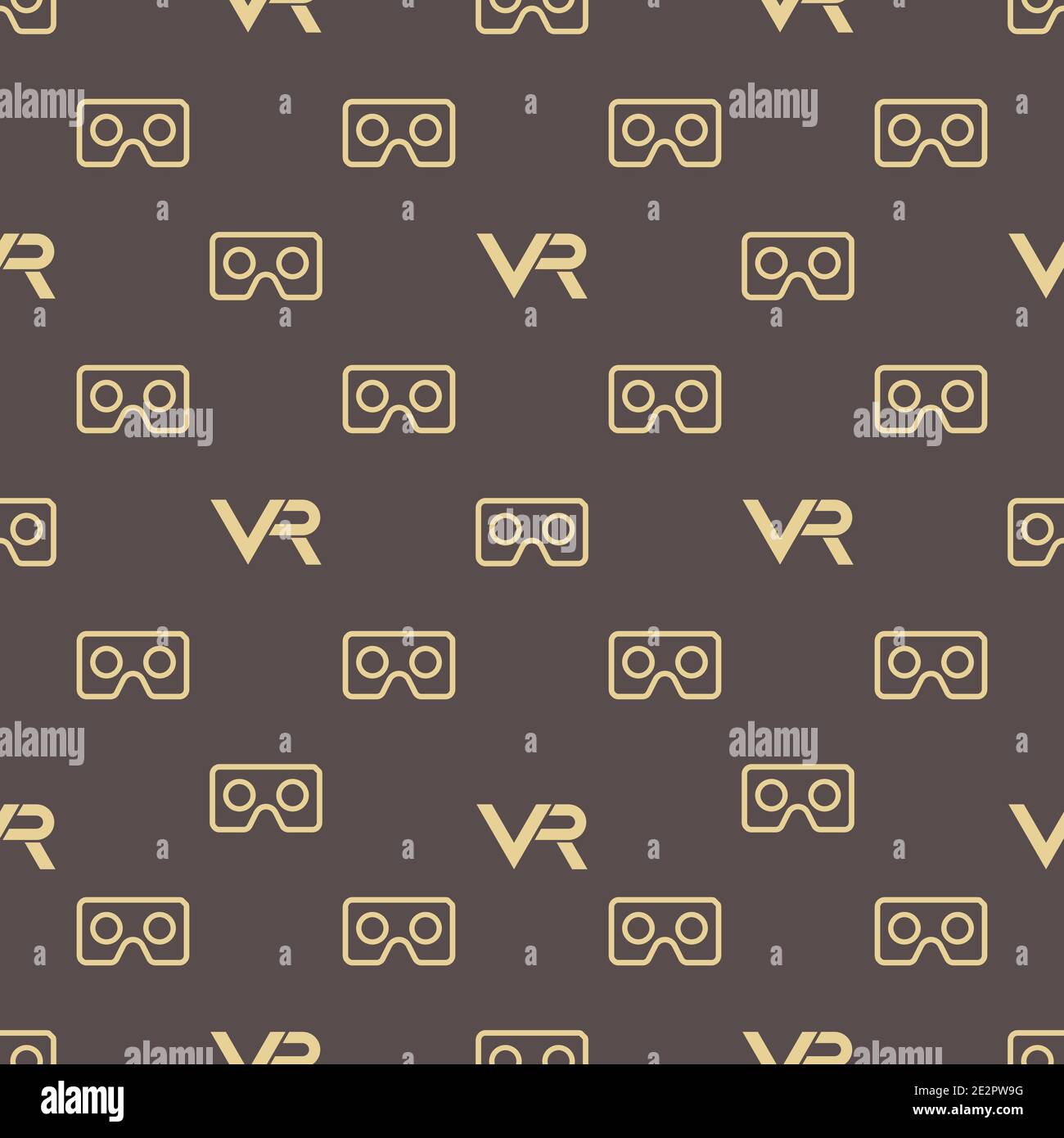 Seamless Vector Pattern. VR Logos Stock Vector