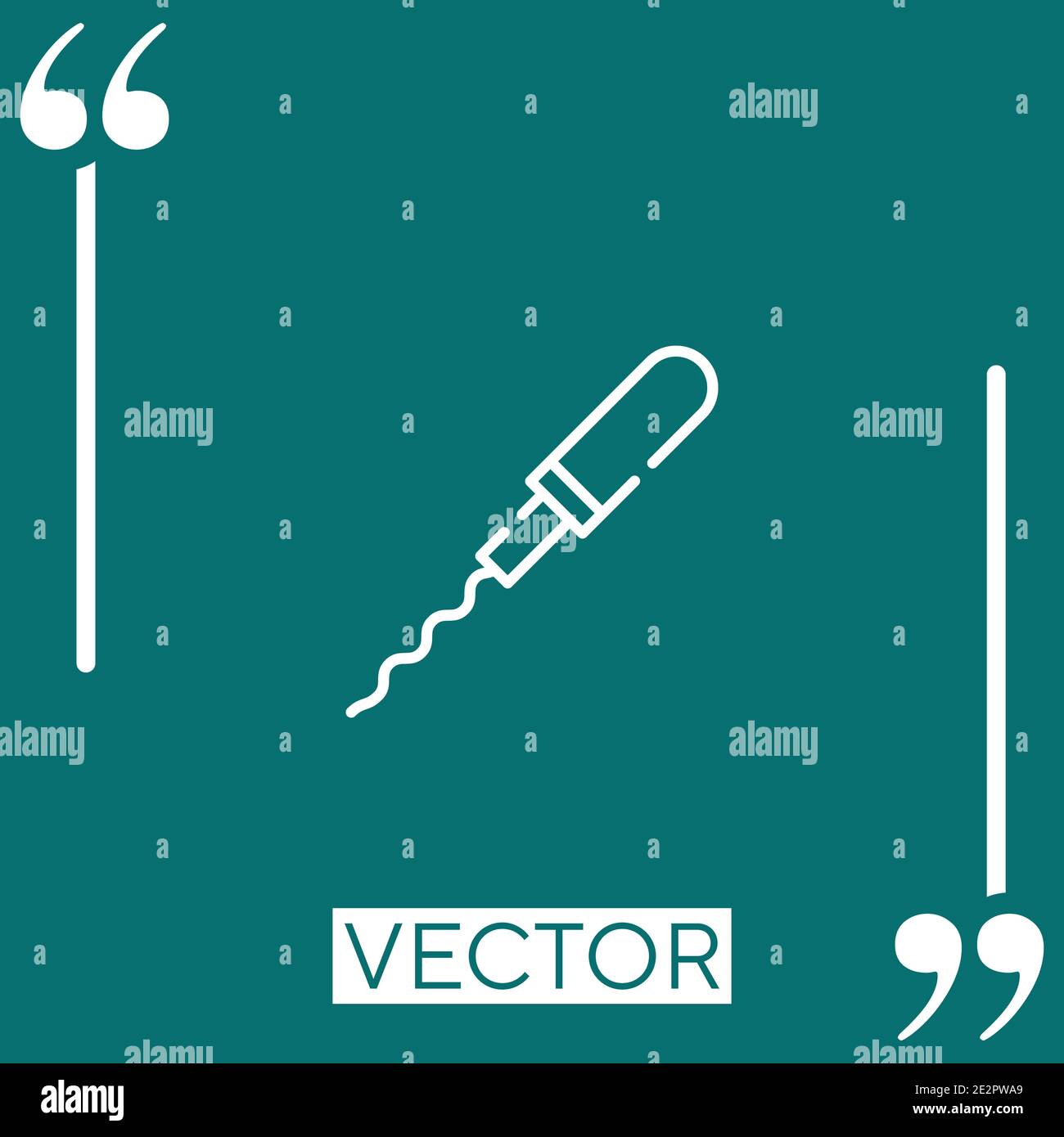 tampon vector icon Linear icon. Editable stroke line Stock Vector