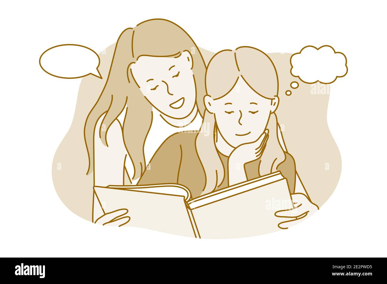 Motherhood, Mother and daughter, home activities with children concept Stock Vector Image & Art