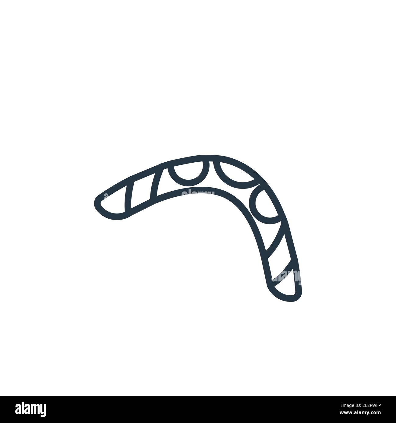 Australian boomerang outline vector icon. Thin line black flat vector simple element illustration from editable culture con Stock Vector Image & Art - Alamy