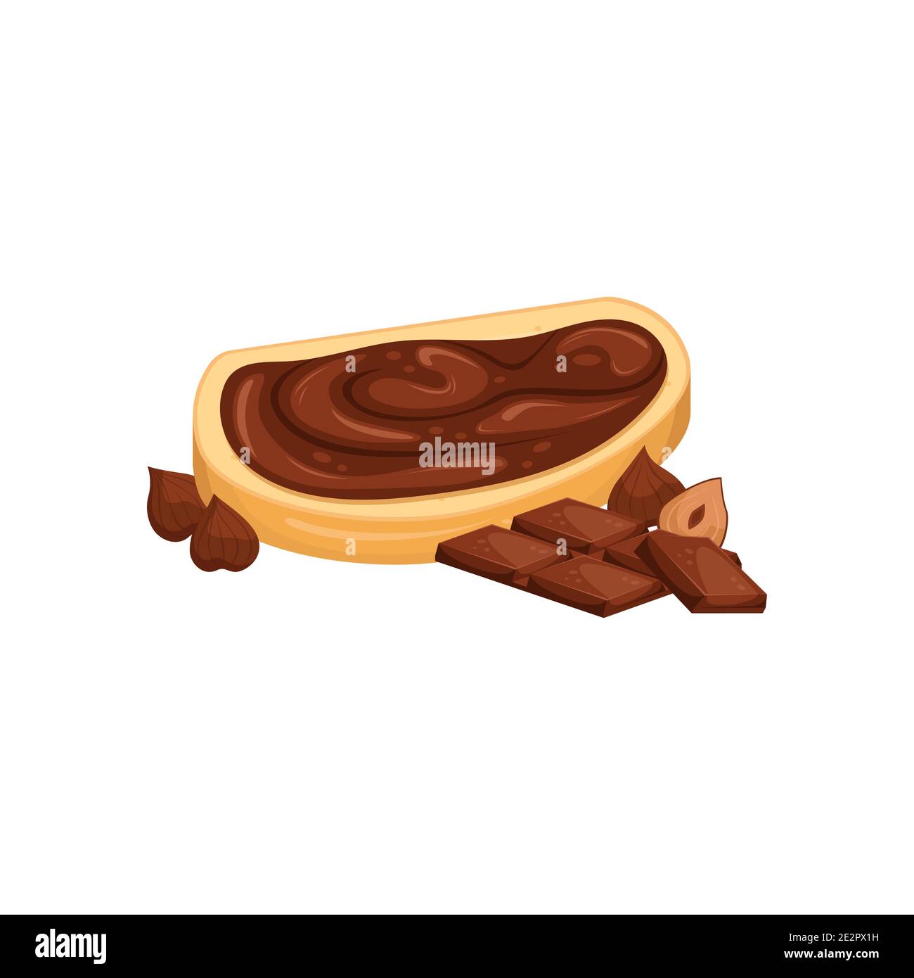 Chocolate nut paste Stock Vector Images - Alamy