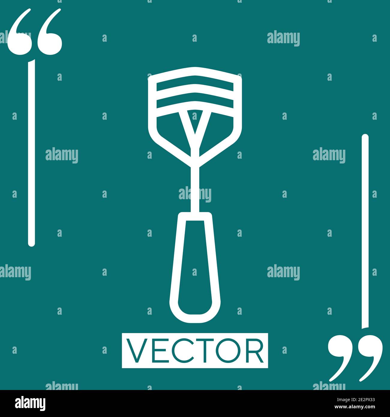 curler vector icon Linear icon. Editable stroke line Stock Vector