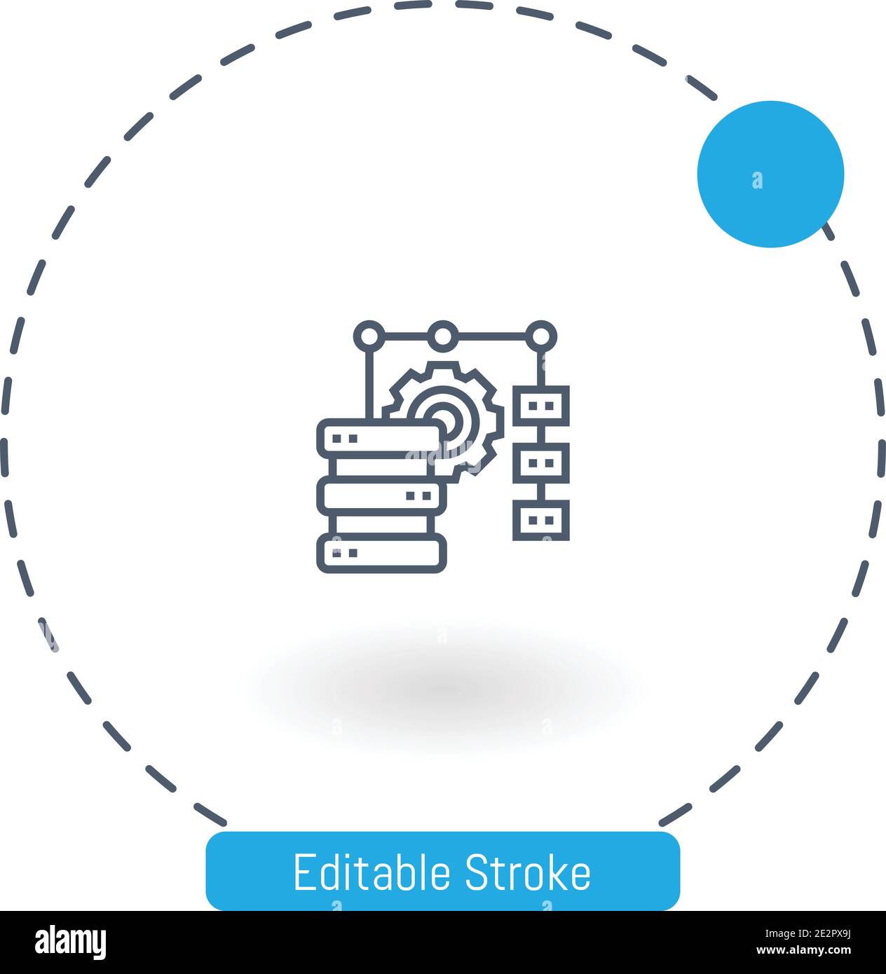 data merge vector icon editable stroke outline icons for web and mobile ...