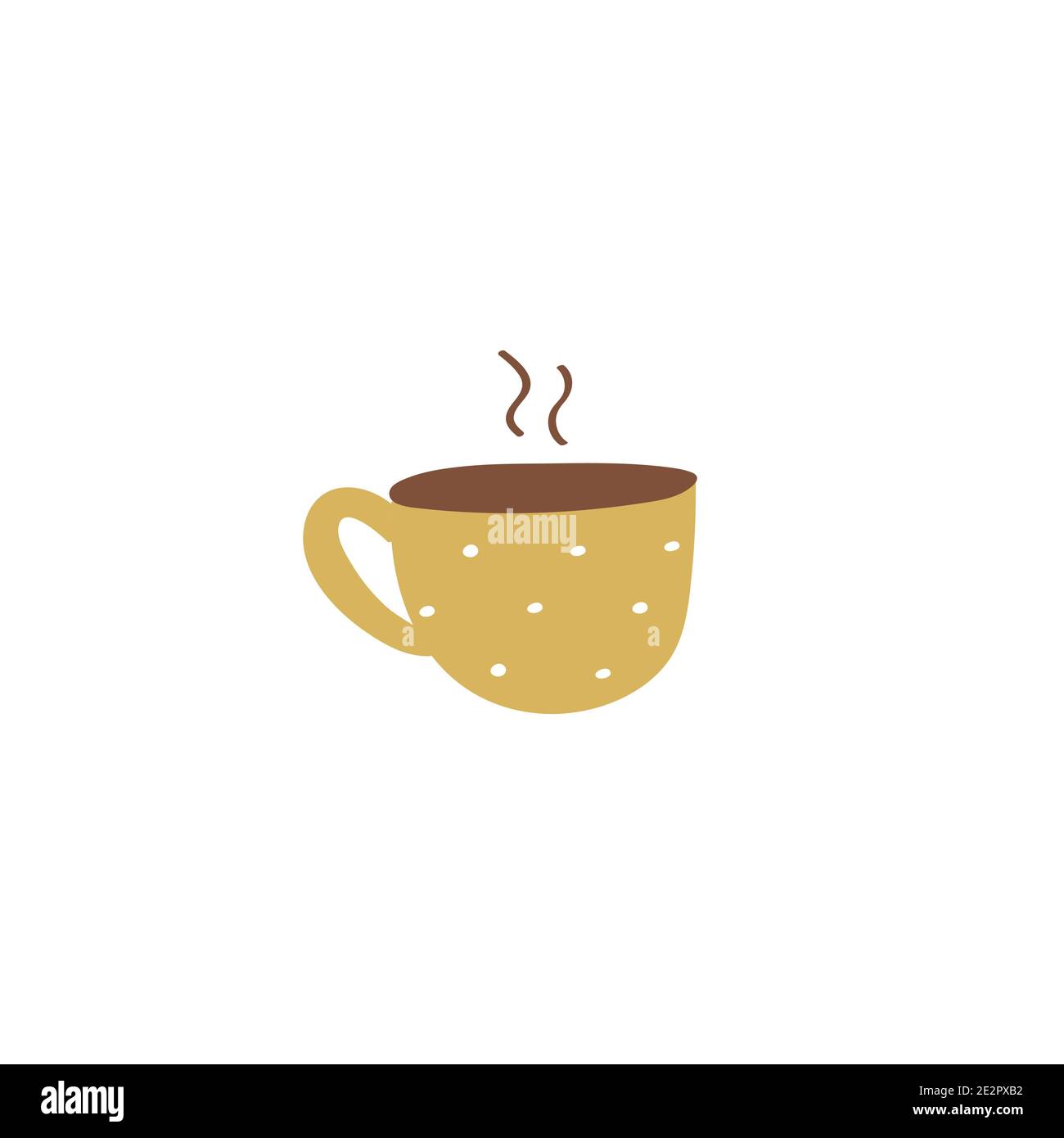 Doodle mug icon. Vector hand colored drawn illustration Stock Vector
