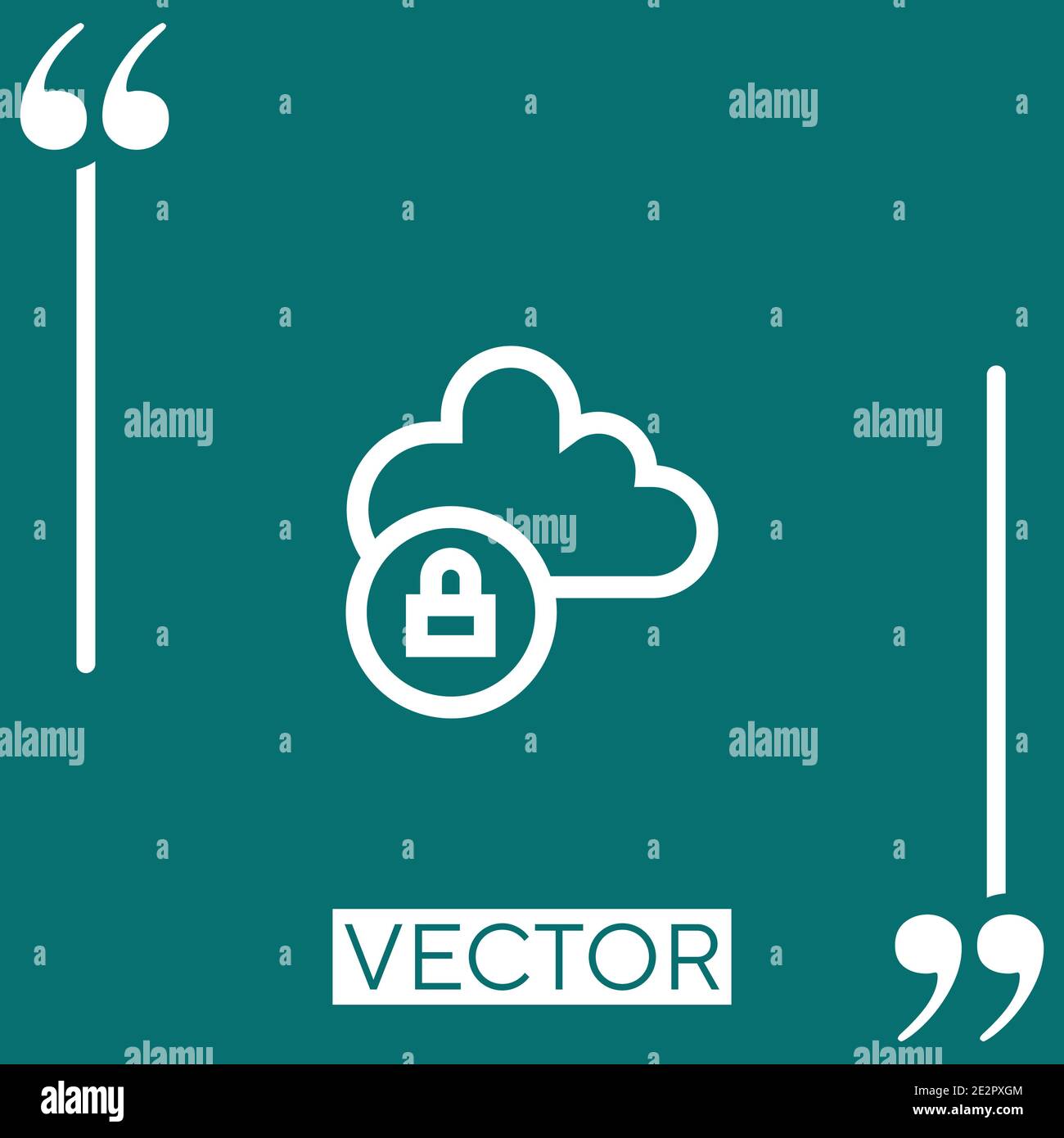 security vector icon Linear icon. Editable stroke line Stock Vector ...