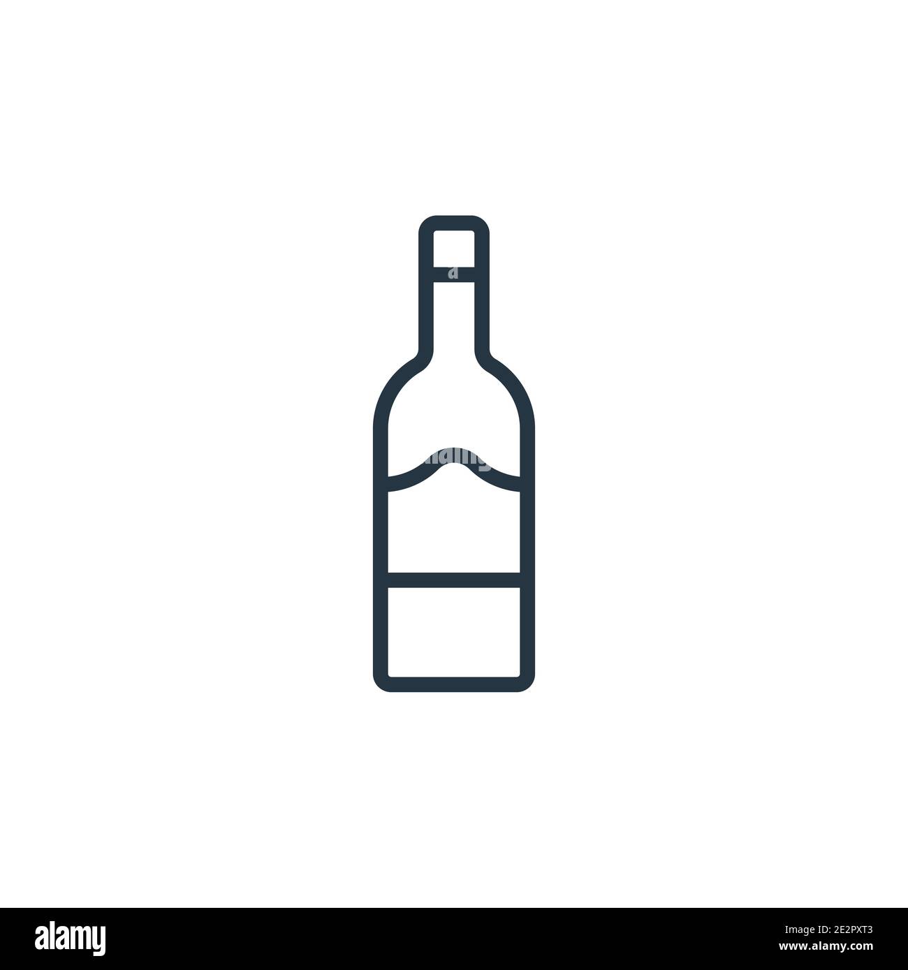 Wine bottles outline vector icon. Thin line black wine bottles icon ...