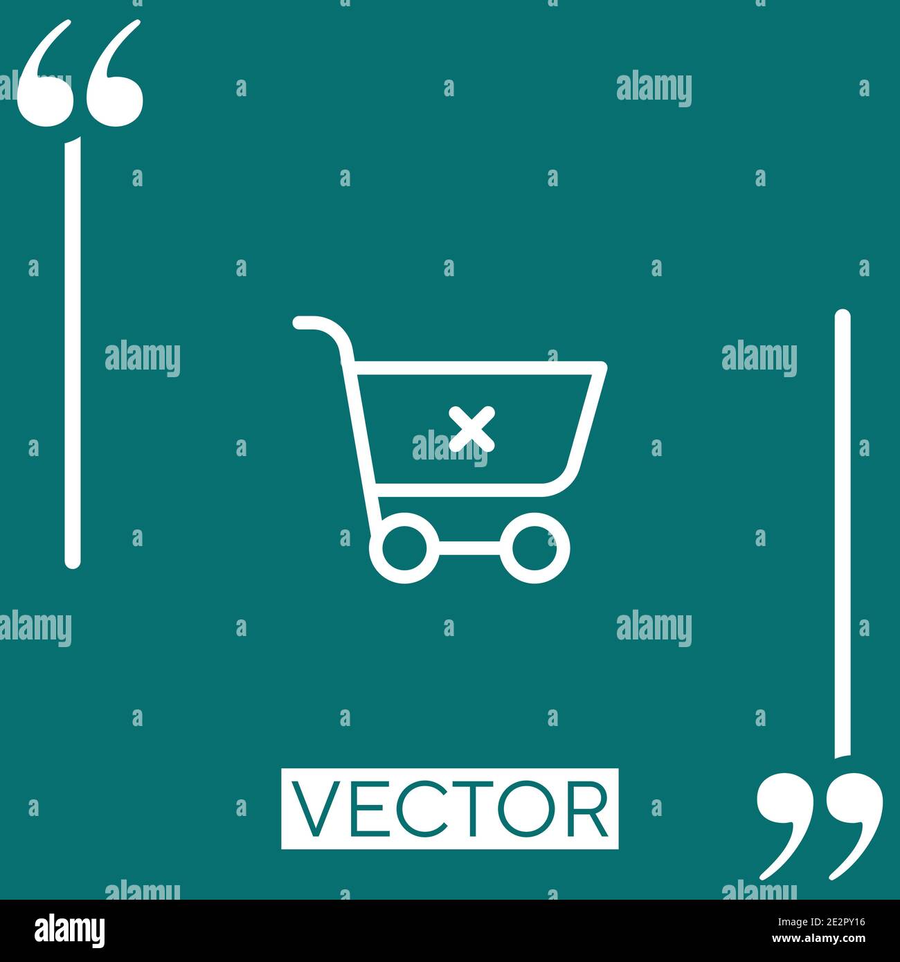 shopping cart vector icon Linear icon. Editable stroke line Stock ...