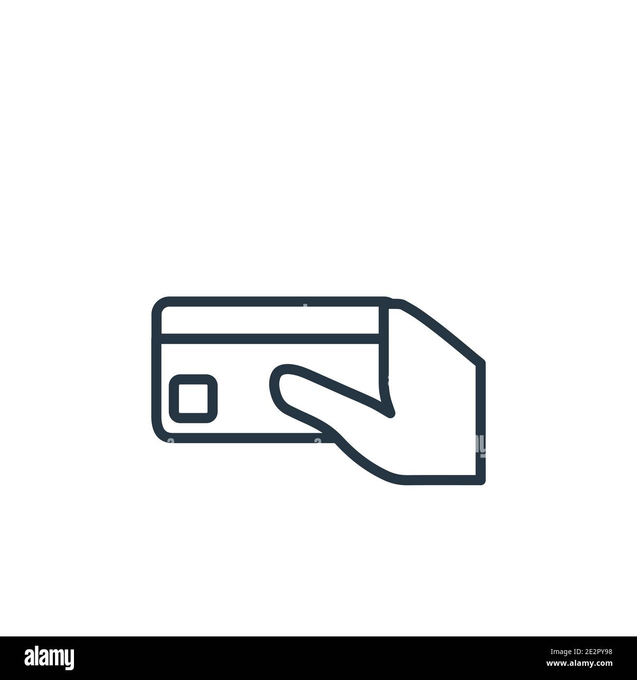 Payment outline vector icon. Thin line black payment icon, flat vector ...