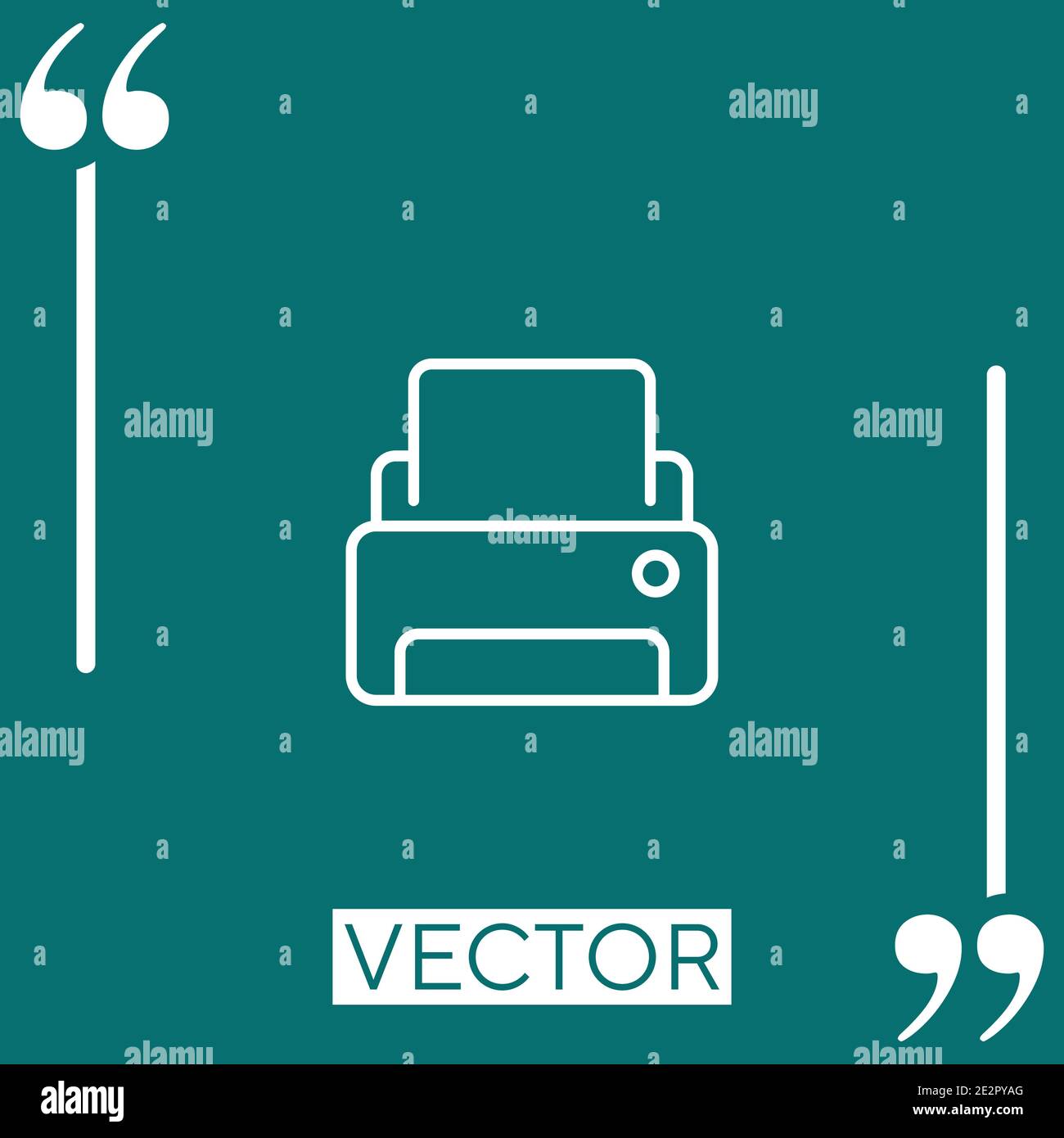 printer vector icon Linear icon. Editable stroke line Stock Vector ...