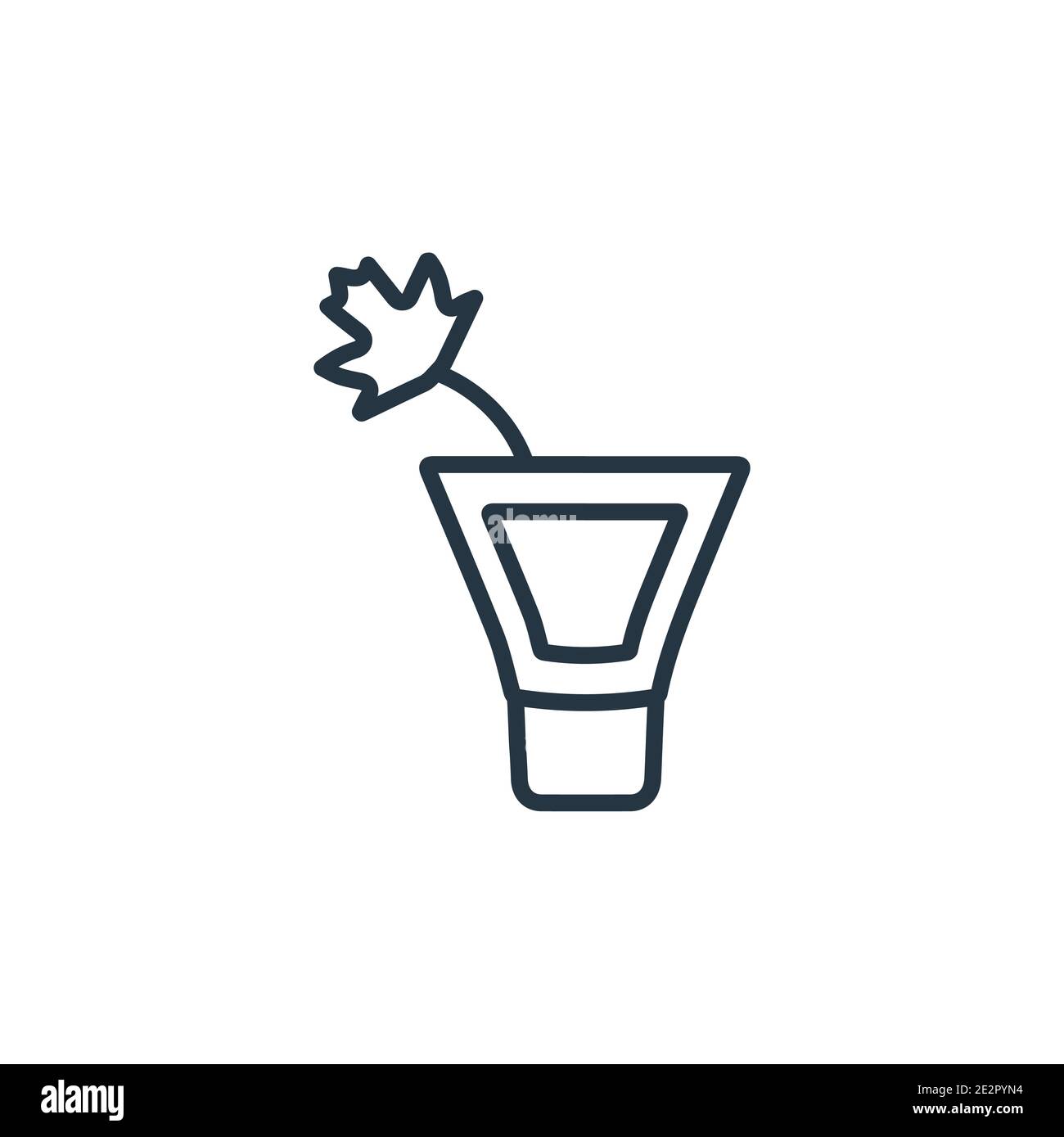 Bloody mary outline vector icon. Thin line black bloody mary icon, flat ...