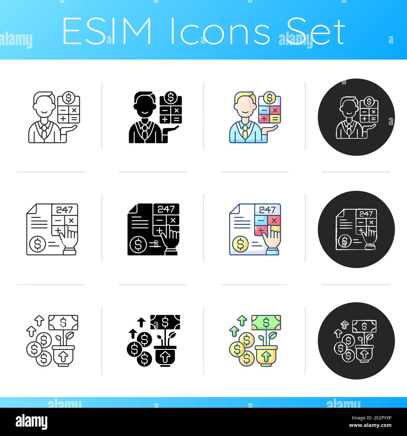 Accounting icons set Stock Vector Image & Art - Alamy