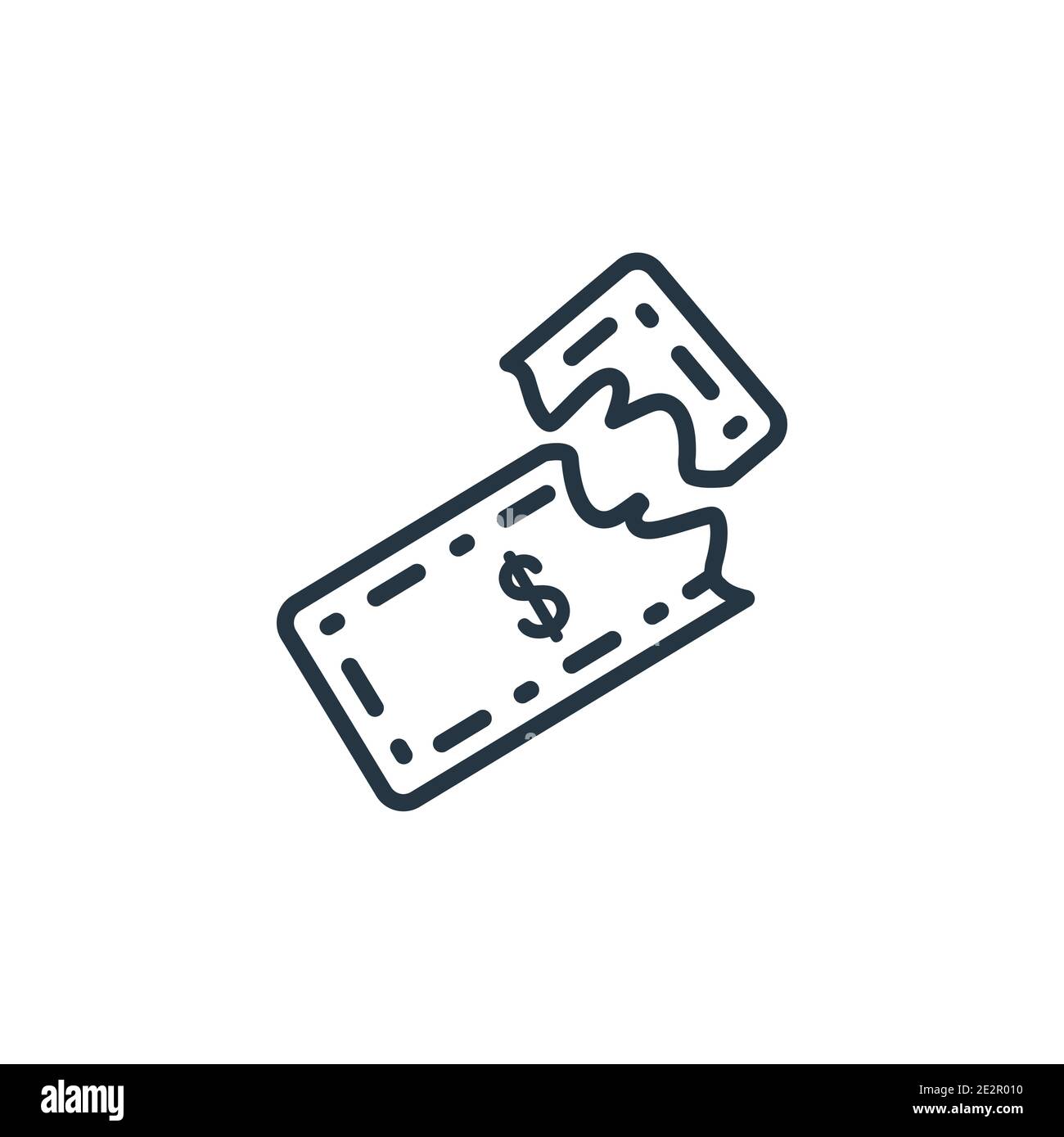 Loss outline vector icon. Thin line black loss icon, flat vector simple ...