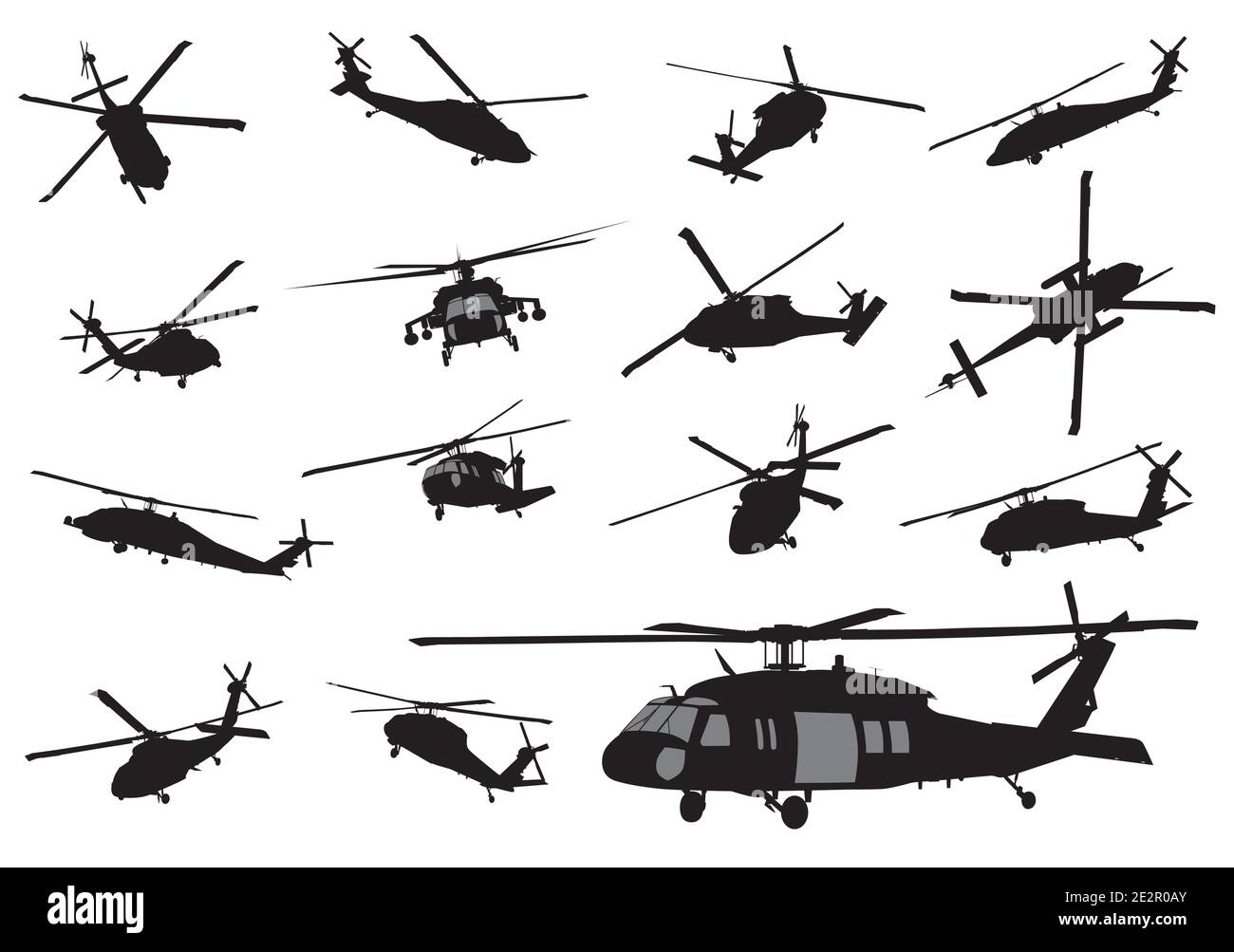 Black Hawk Helicopter Silhouette High Resolution Stock Photography And Images Alamy