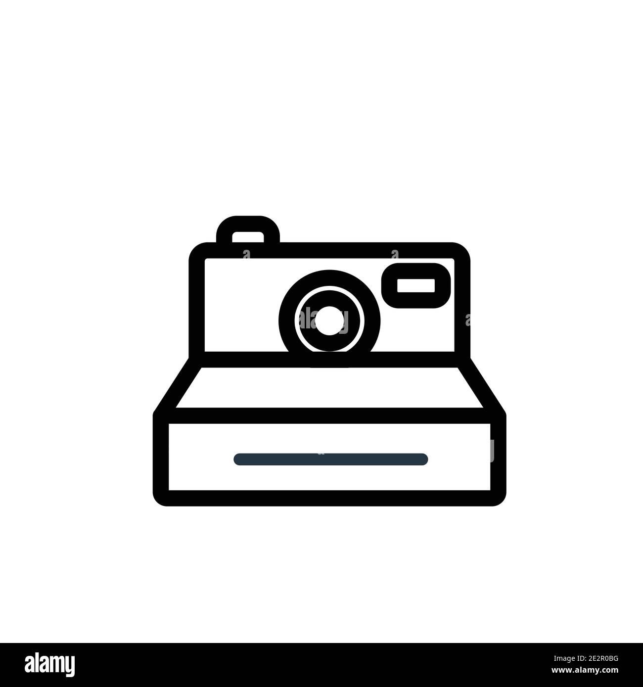 Polaroid outline vector icon. Thin line black polaroid icon, flat vector  simple element illustration from editable birthday and party concept  isolated Stock Vector Image & Art - Alamy