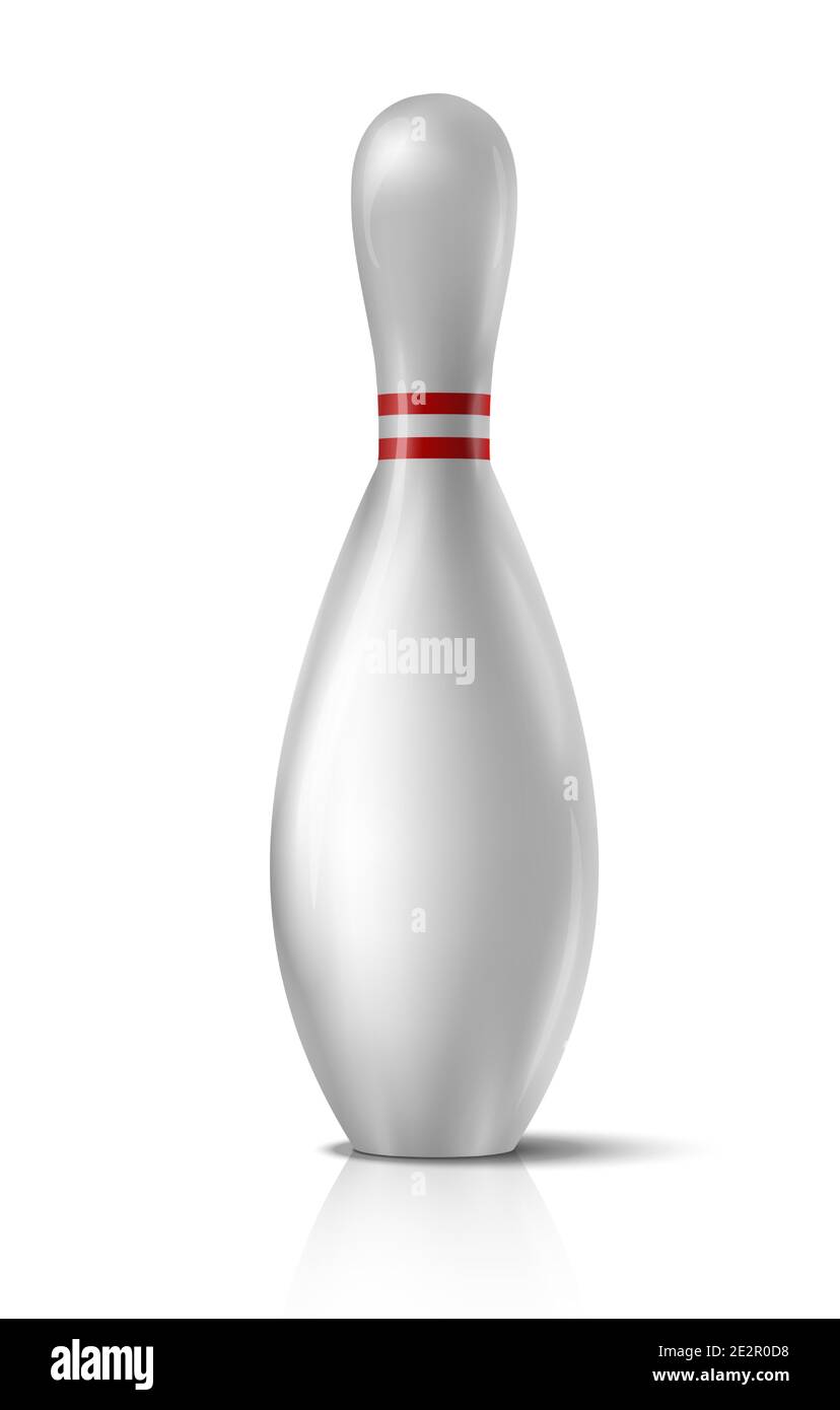 realistic vector bowling icon isolated on white background. Stock Vector