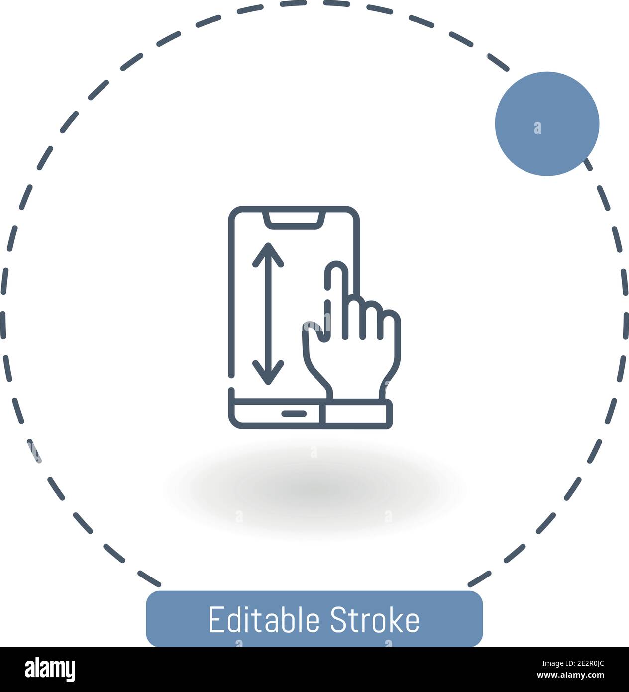 slide vector icon editable stroke outline icons for web and mobile Stock Vector