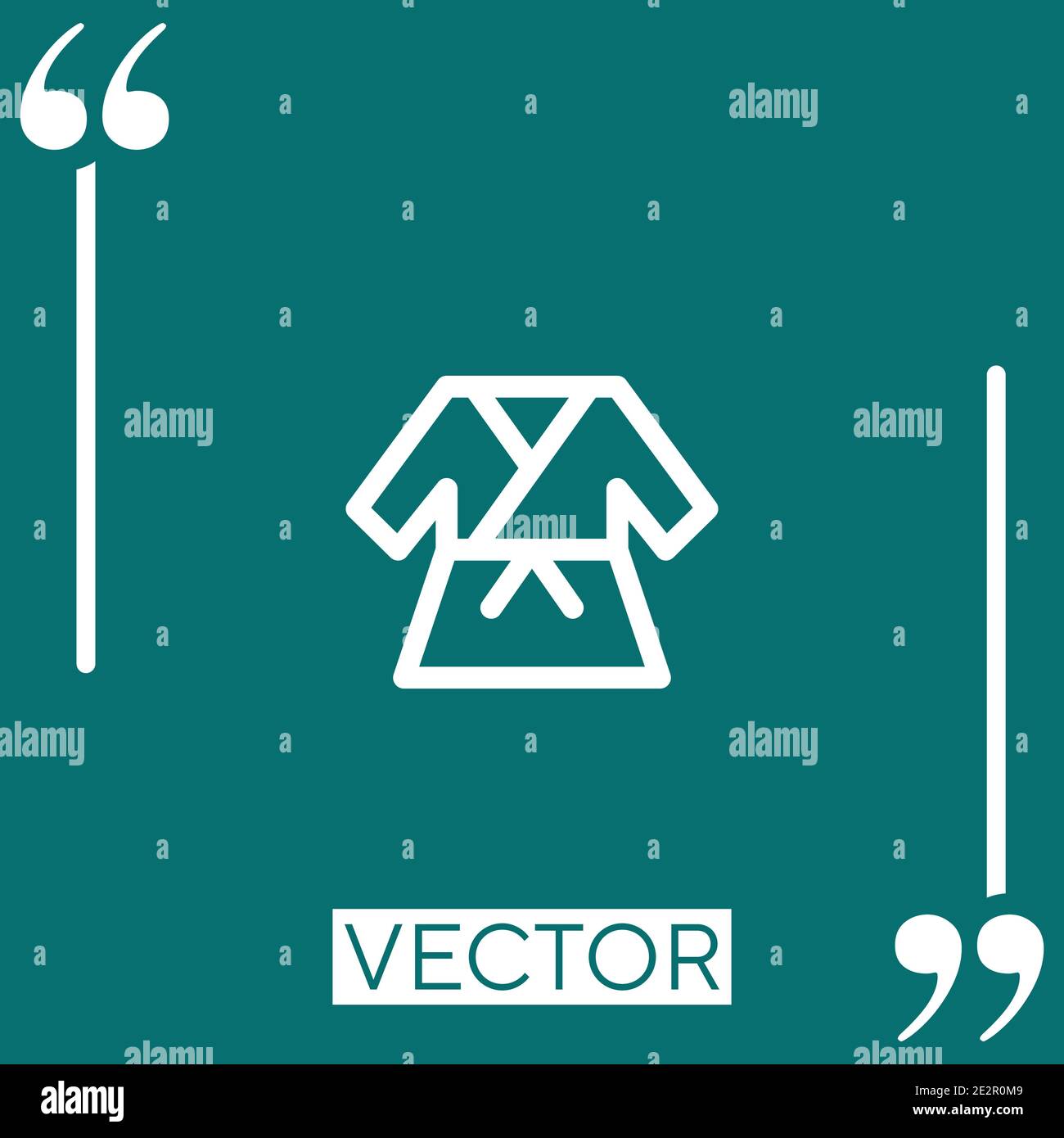 karate vector icon Linear icon. Editable stroked line Stock Vector