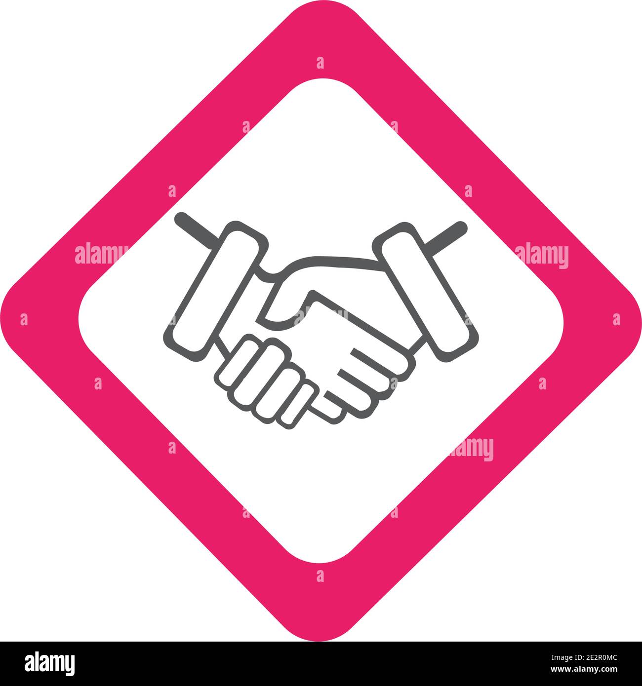 Hand Shake logo template Stock Vector