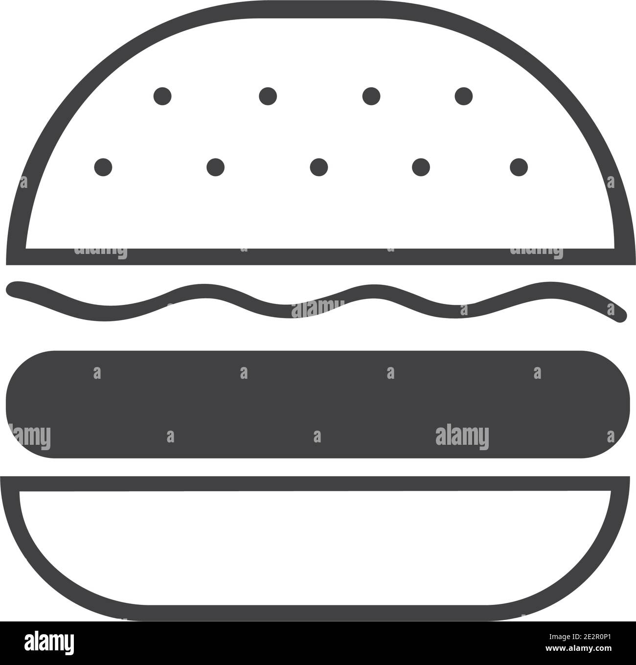 Hamburger vector icon illustration design Stock Vector