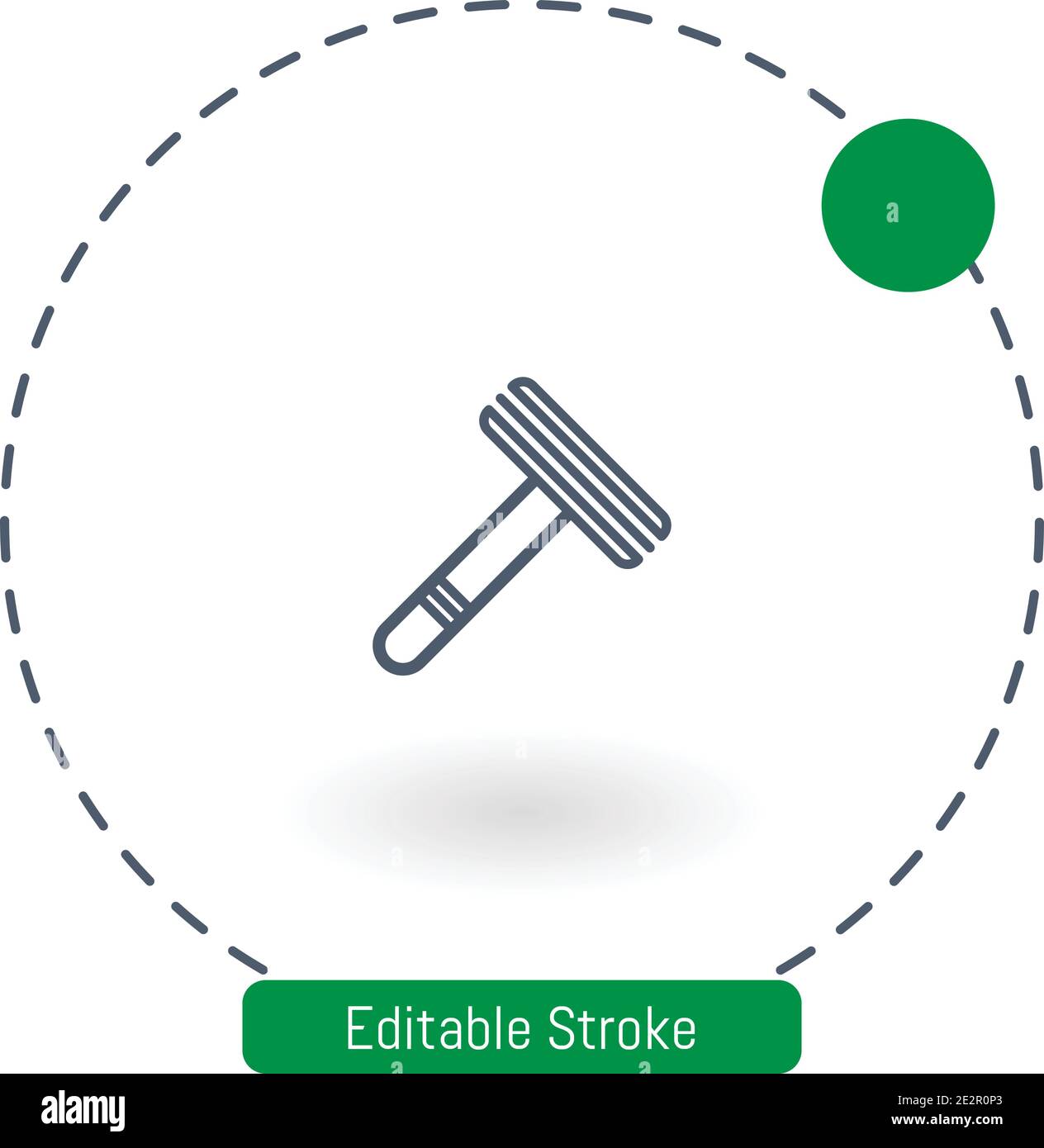 razor vector icon editable stroke outline icons for web and mobile Stock Vector