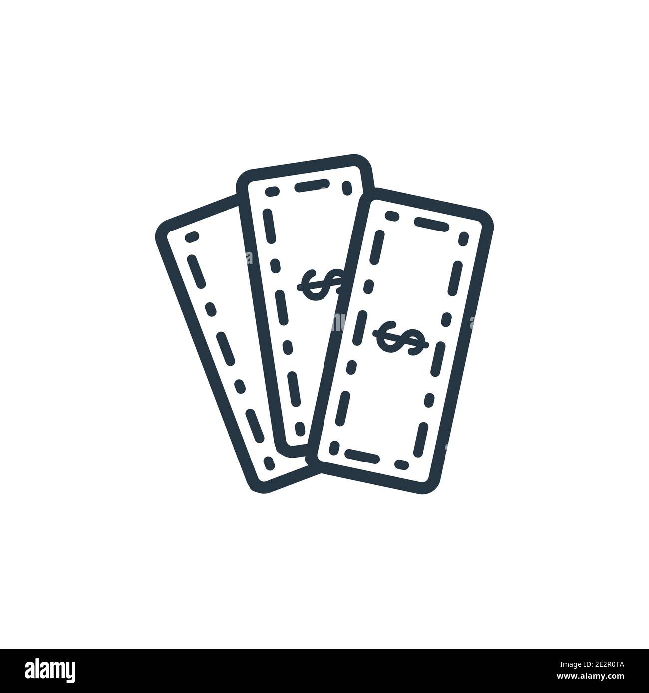 Money outline vector icon. Thin line black money icon, flat vector