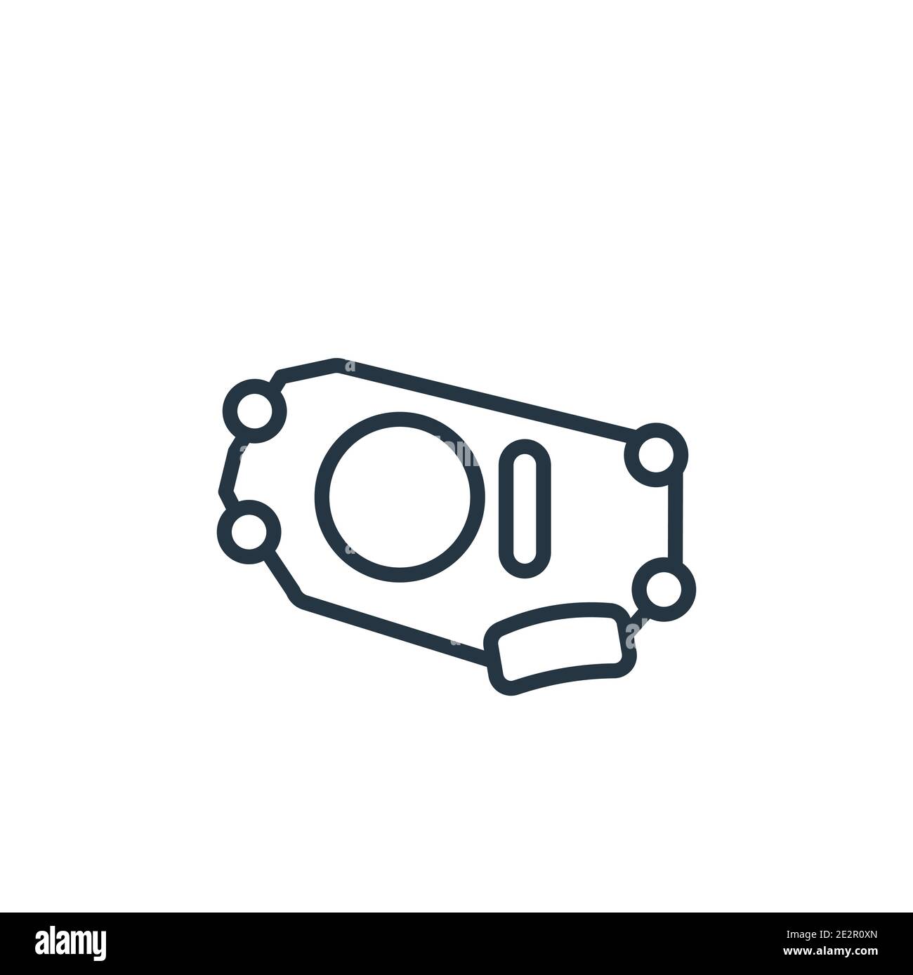 Car oil pump outline vector icon. Thin line black car oil pump icon