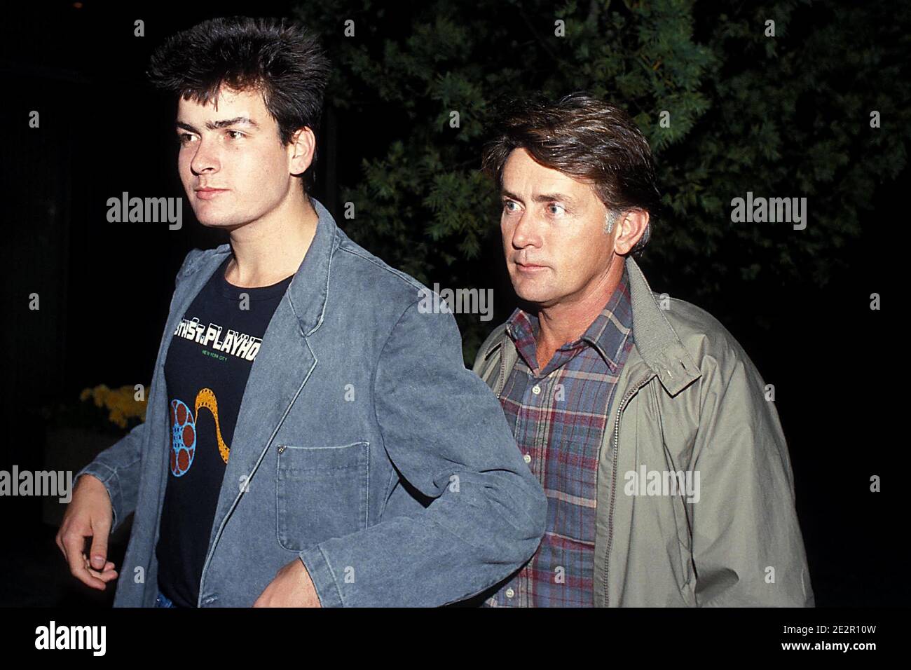 Charlie Sheen And Martin Sheen 1985   Credit: Ralph Dominguez/MediaPunch Stock Photo