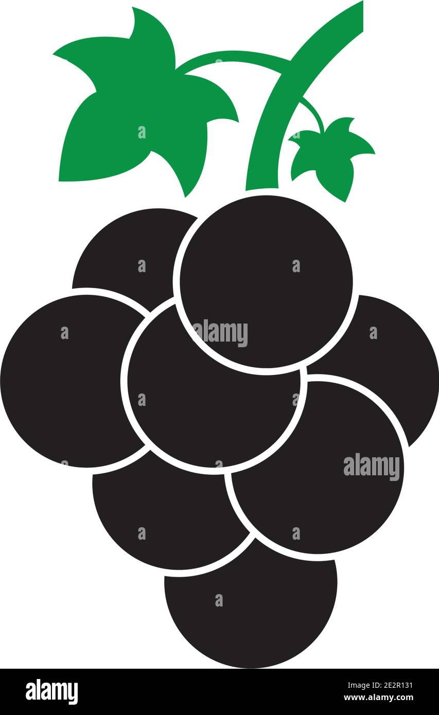 Grapes icon vector illustration design template Stock Vector
