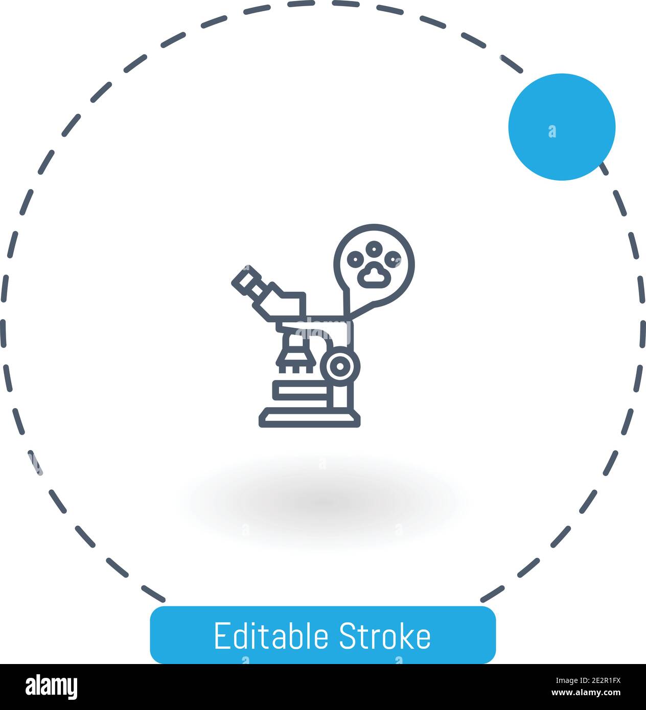 microscopes vector icon editable stroke outline icons for web and mobile Stock Vector