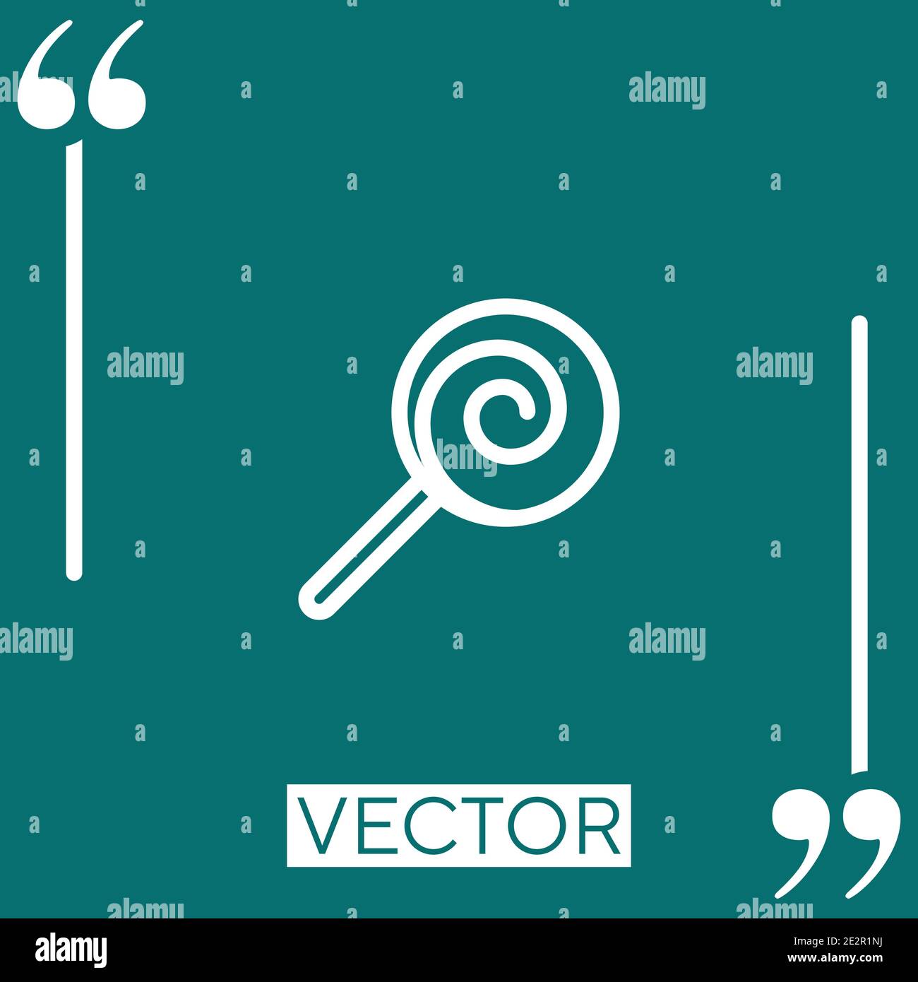 inclined lollipop Linear icon. Editable stroke line Stock Vector
