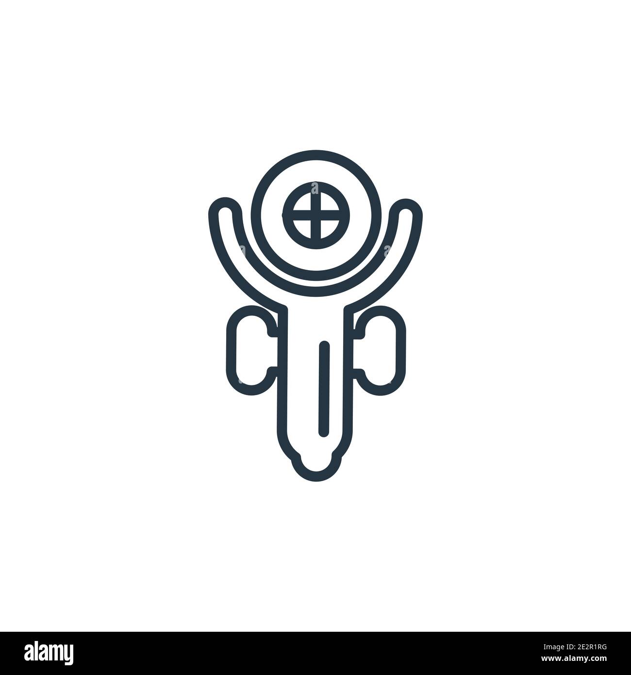 Grinder outline vector icon. Thin line black grinder icon, flat vector simple element illustration from editable construction concept isolated stroke Stock Vector