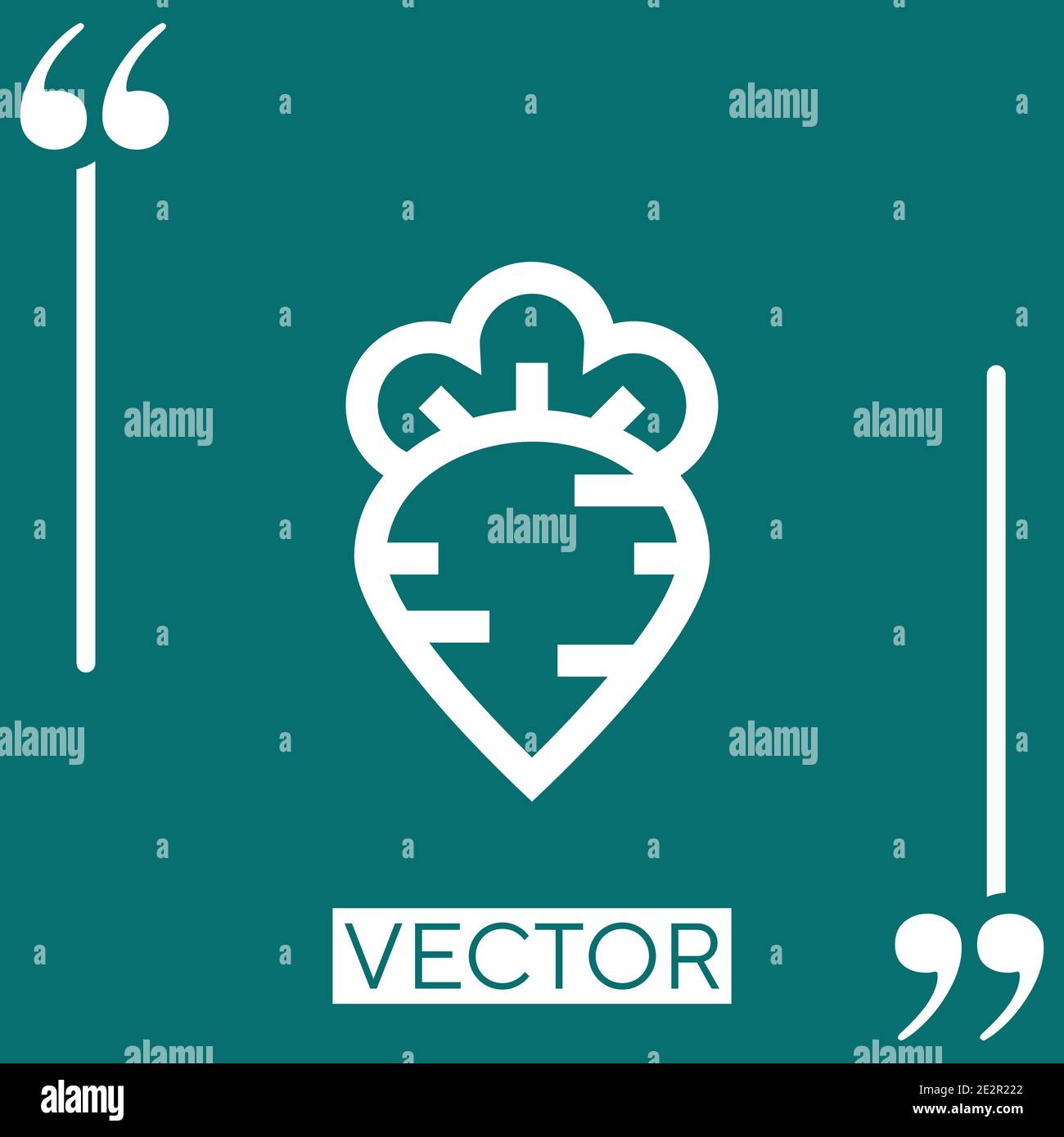 turnip vector icon Linear icon. Editable stroked line Stock Vector