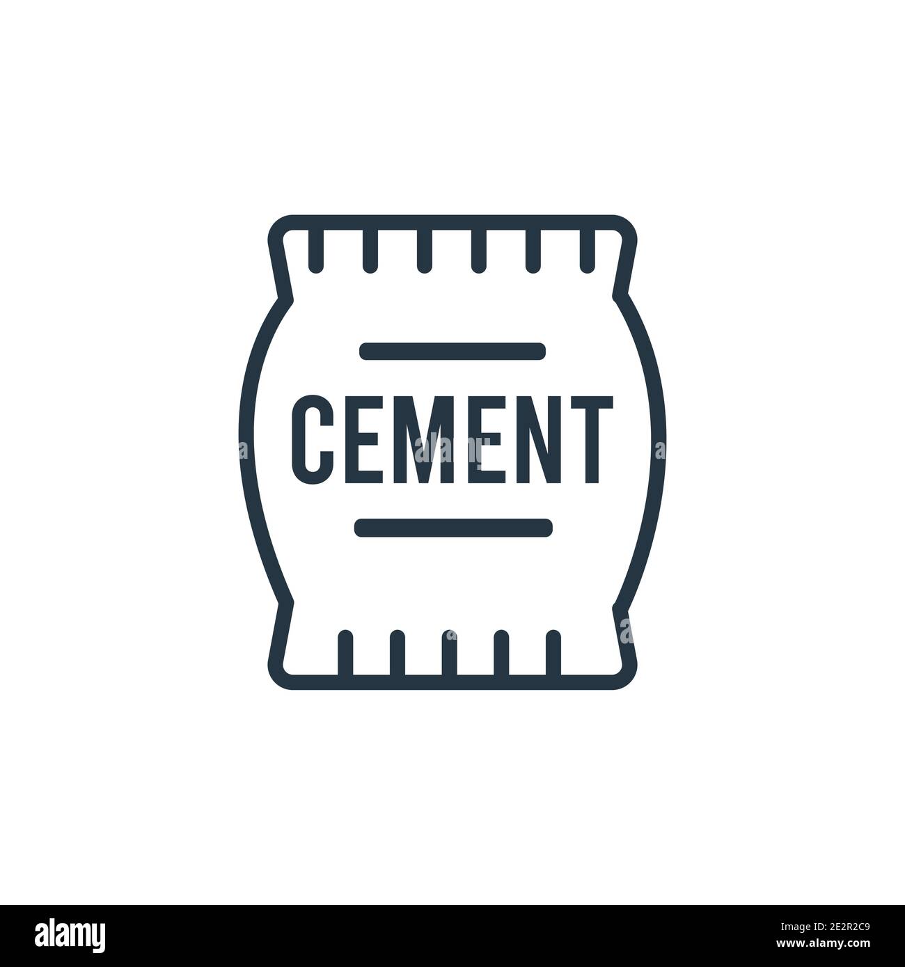Cement outline vector icon. Thin line black cement icon, flat vector
