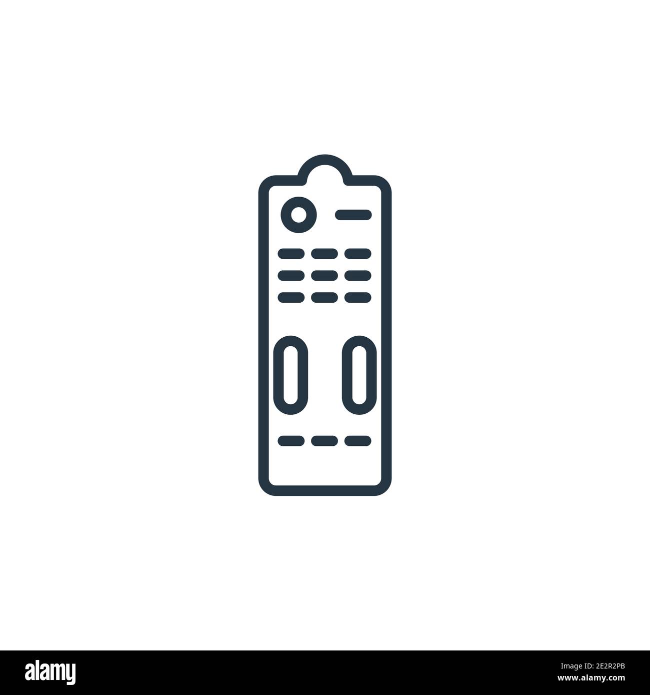Tv controller outline vector icon. Thin line black tv controller icon, flat vector simple element illustration from editable computer concept isolated Stock Vector